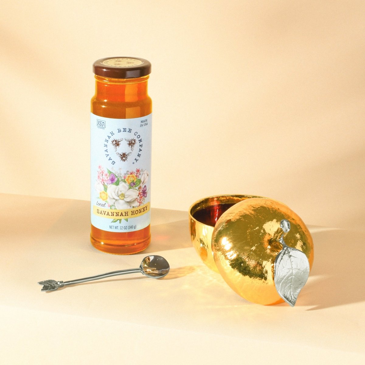 Organic Honey Gift Set with Wooden Dipper - Perfect for Tea, Breakfast & Gourmet Cooking - Thoughtful Housewarming & Holiday Present