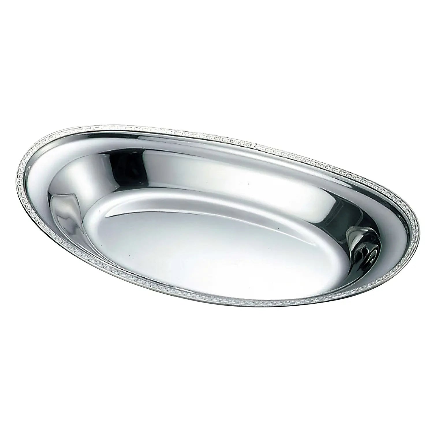 Premium Ikeda Stainless Steel Curry Plate with Elegant Wave Pattern - Perfect for Japanese Cuisine, Home Dining & Restaurant Serving