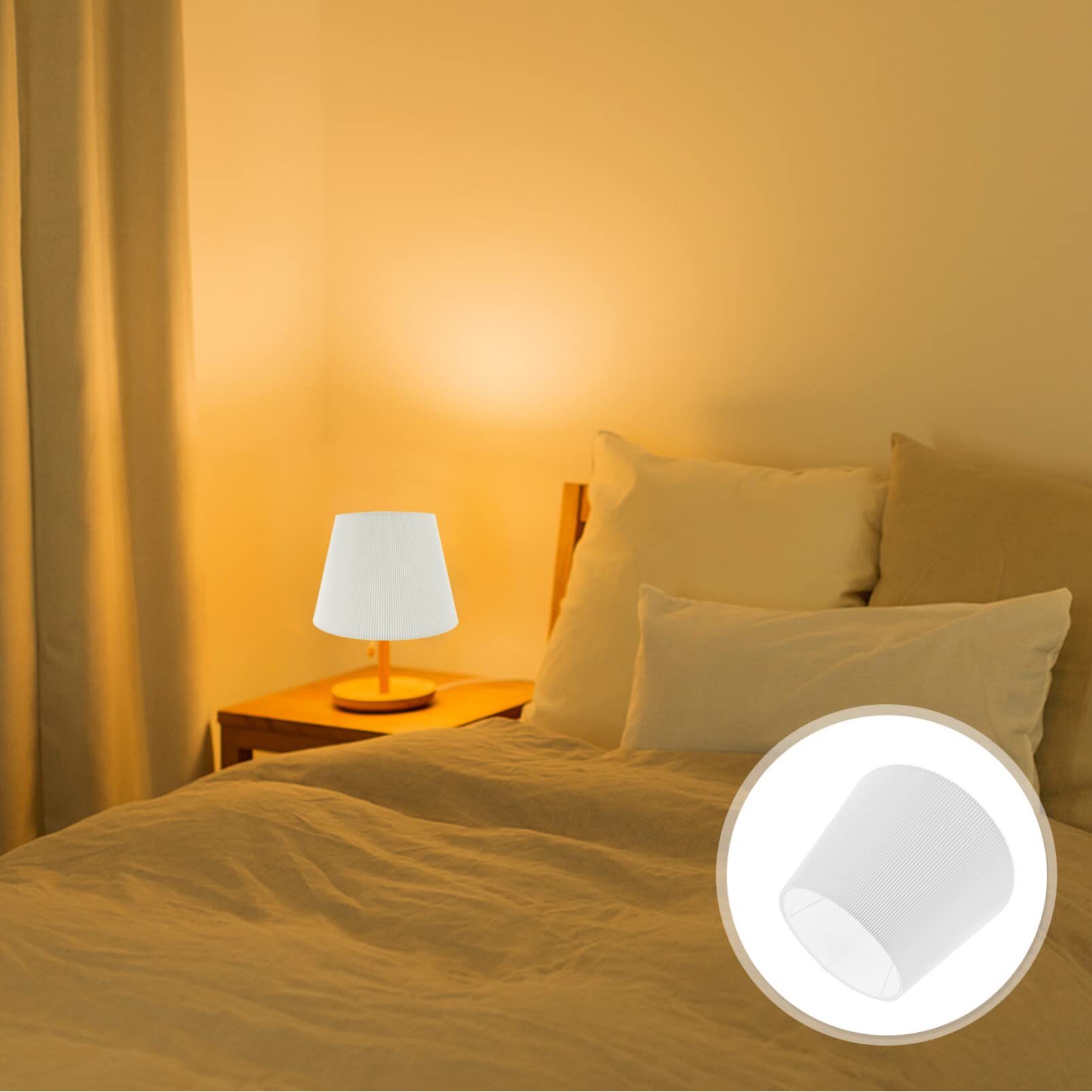 Angoily White PVC Drum Lamp Shade - Bathroom, Floor, Nightstand, Desk & Wall Light Cover Replacement - Perfect for Bedroom, Living Room & Office Lighting Decor