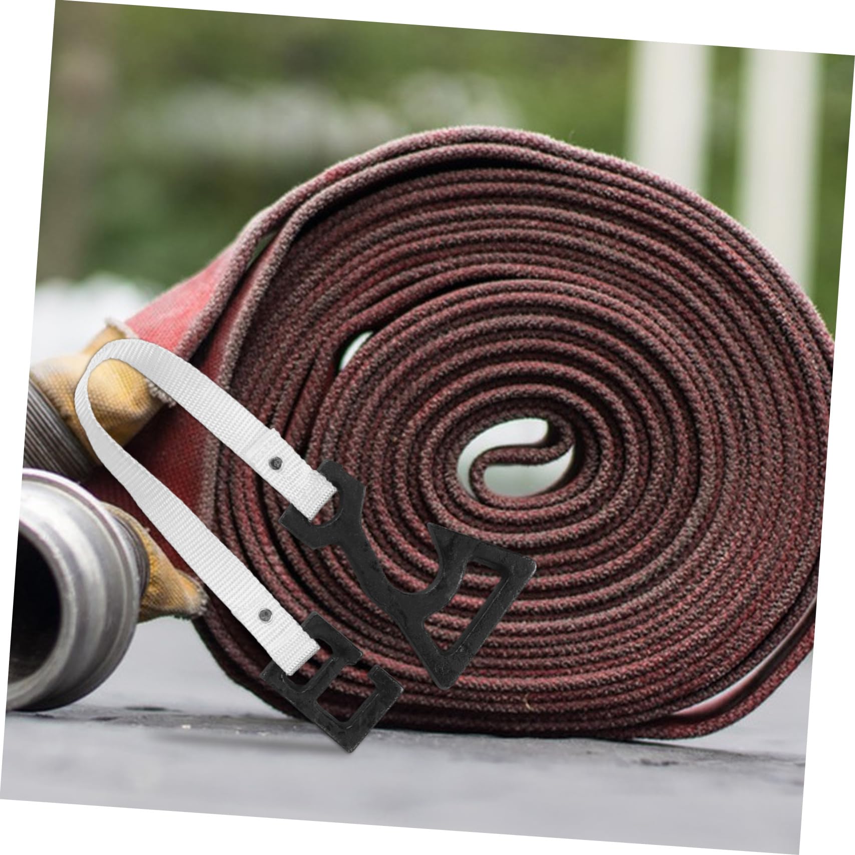 Anneome Strong Canvas Fire Hose Holder - Compact Cord Hanger for Limited Spaces, Perfect for Garage, Workshop, and RV Organization