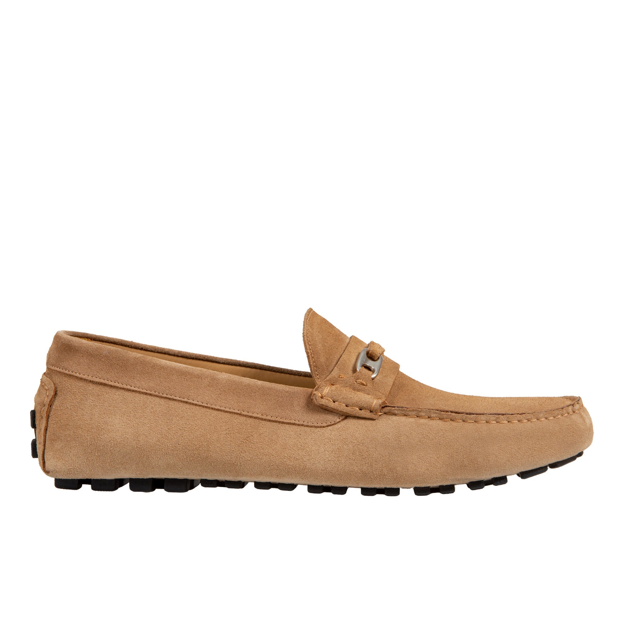 Premium HENRY SARTORIAL Men's Calf Leather Driving Loafers with Metal Trim in Camel Brown | Comfortable Business Casual & Formal Dress Shoes for Office, Parties & Special Occasions