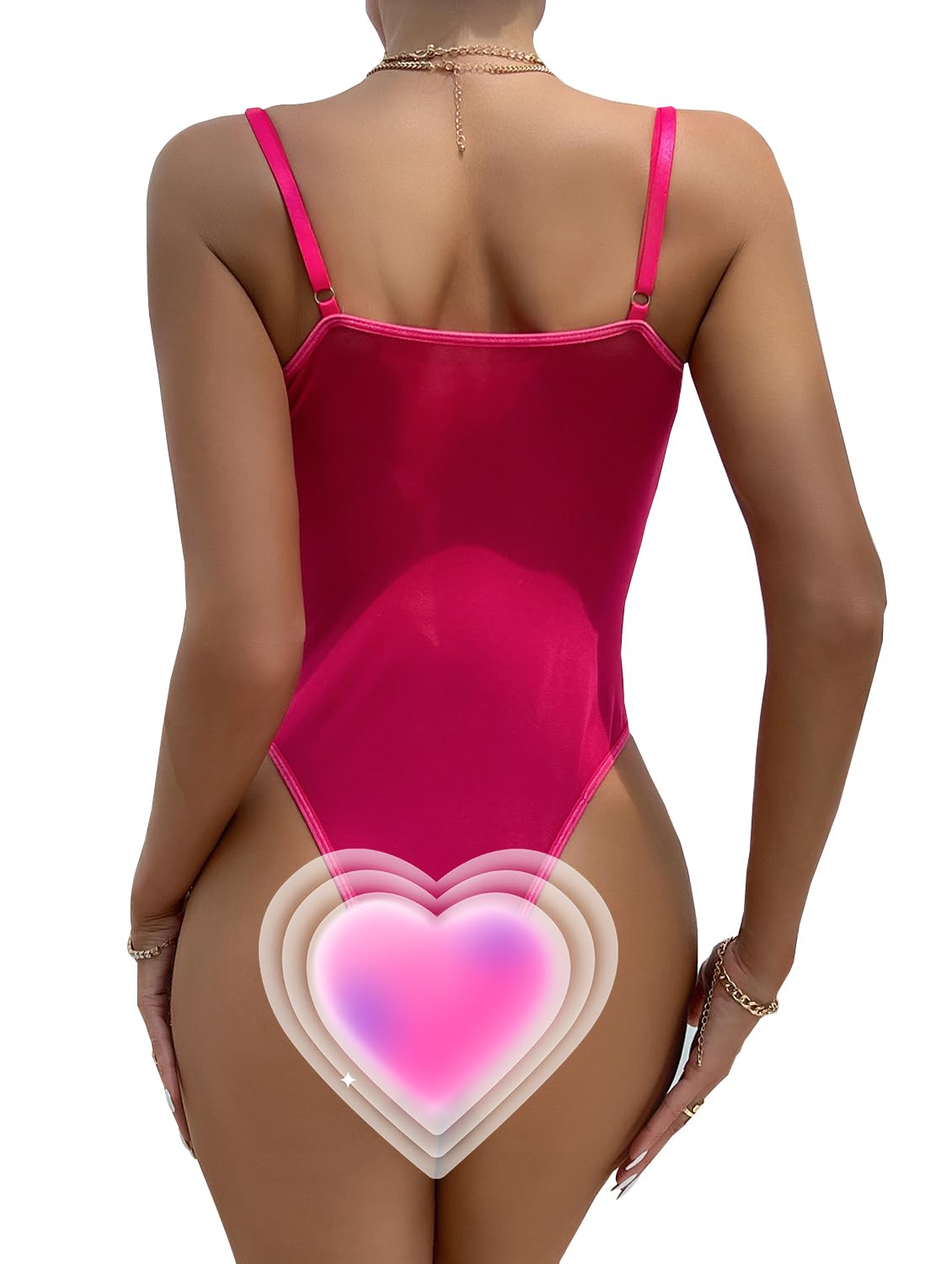 Sexy Wireless Strappy Mesh Corset Lingerie Bodysuit Top for Women - Comfortable Stretchy Lace Underwear for Date Night & Boudoir Photography