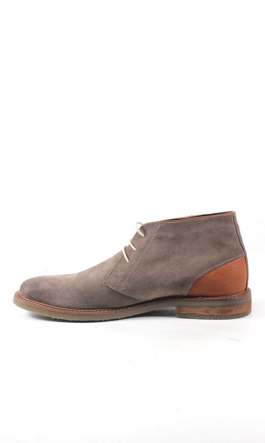 Testosterone Shoes Men's Air Alert Genuine Leather & Suede Chukka Desert Boots - Comfortable Two-Tone Casual Shoes for Walking, Work & Outdoor Activities