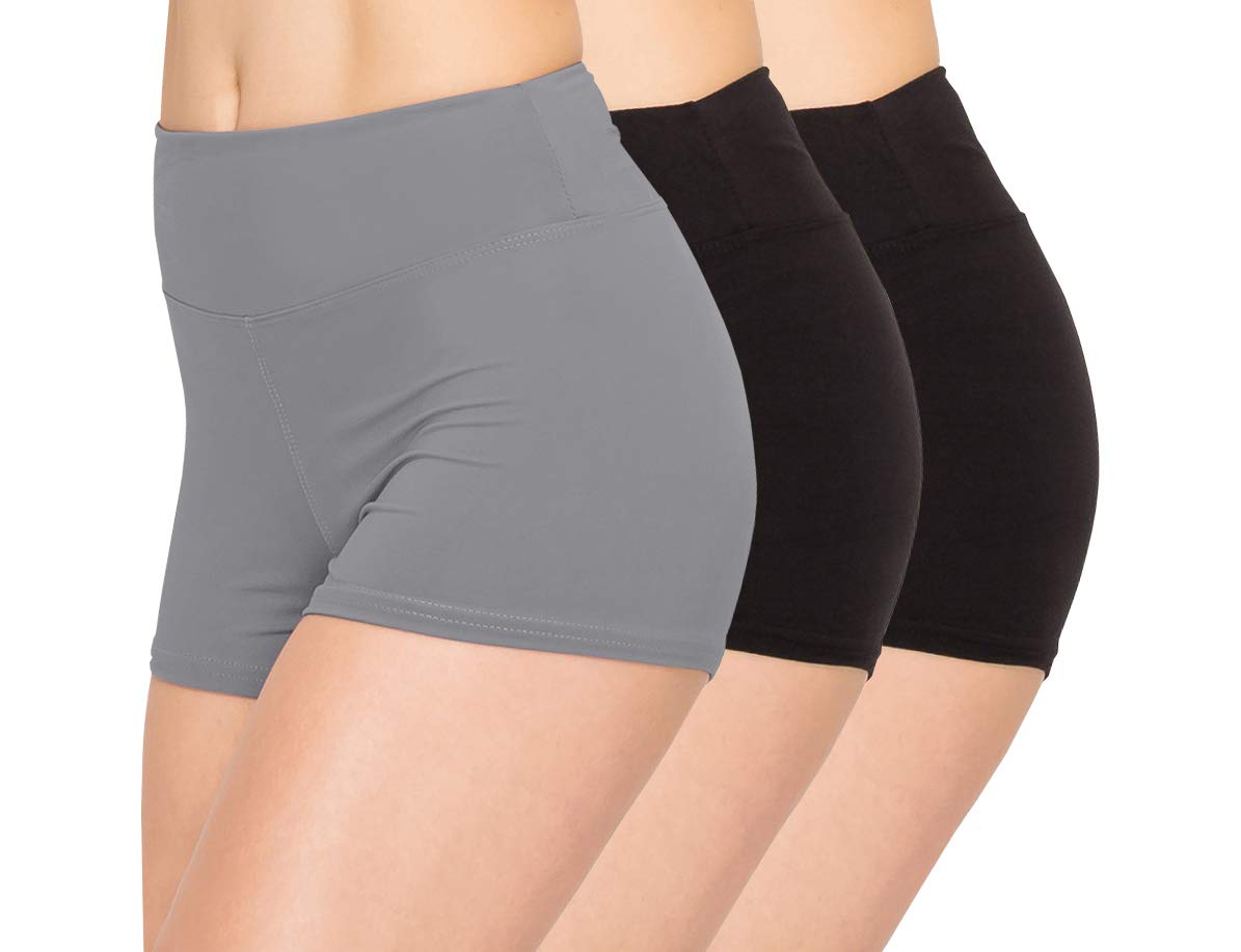 ALWAYS 3 Pack Women's Yoga Shorts - Buttery Soft Stretchy Workout Shorts for Yoga, Pilates & Lounge | Perfect for Gym, Home Exercise & Relaxation