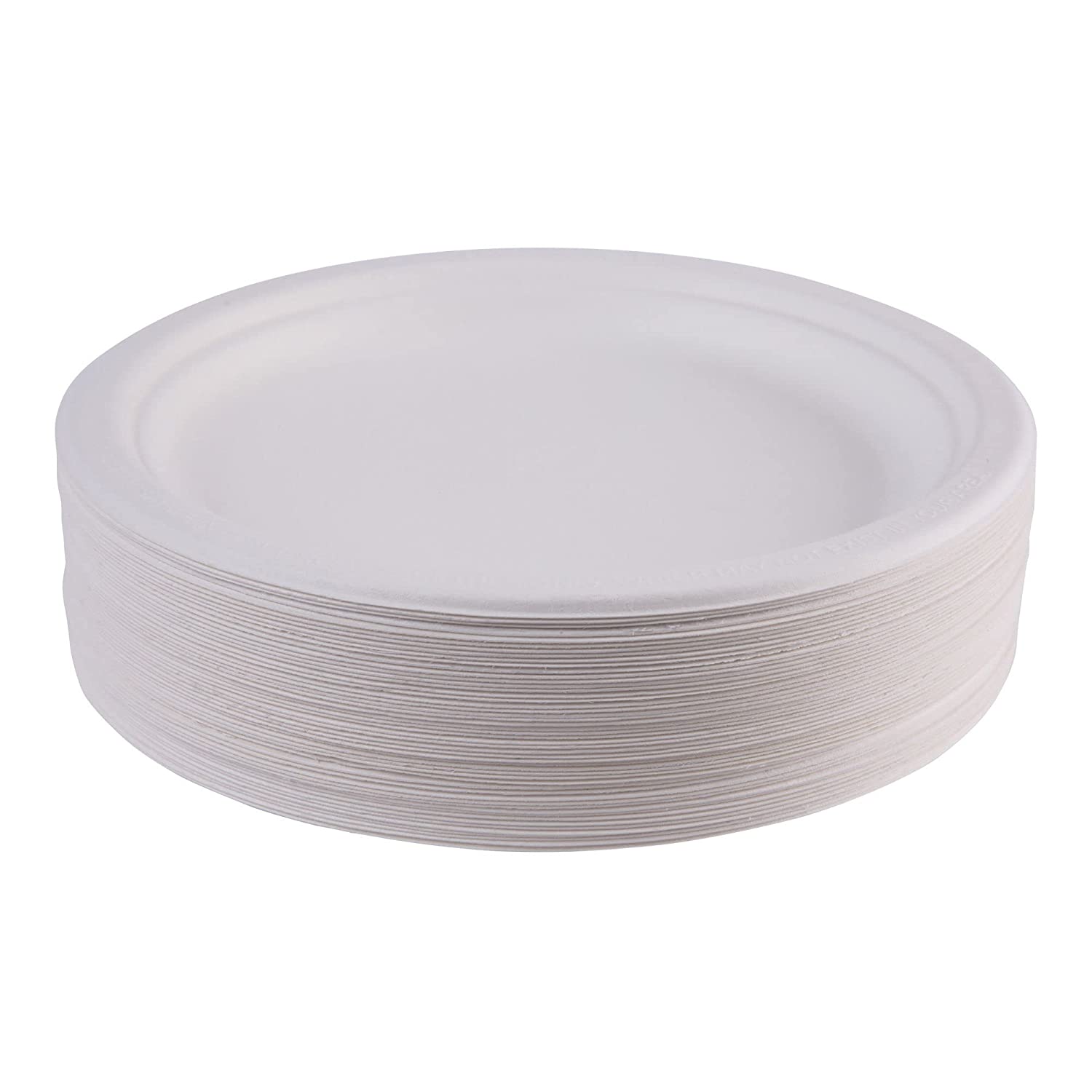 Eco-Friendly Compostable Sugarcane Plates - 9 Inch, 500 Count (Ideal for Parties, Picnics & Sustainable Dining)