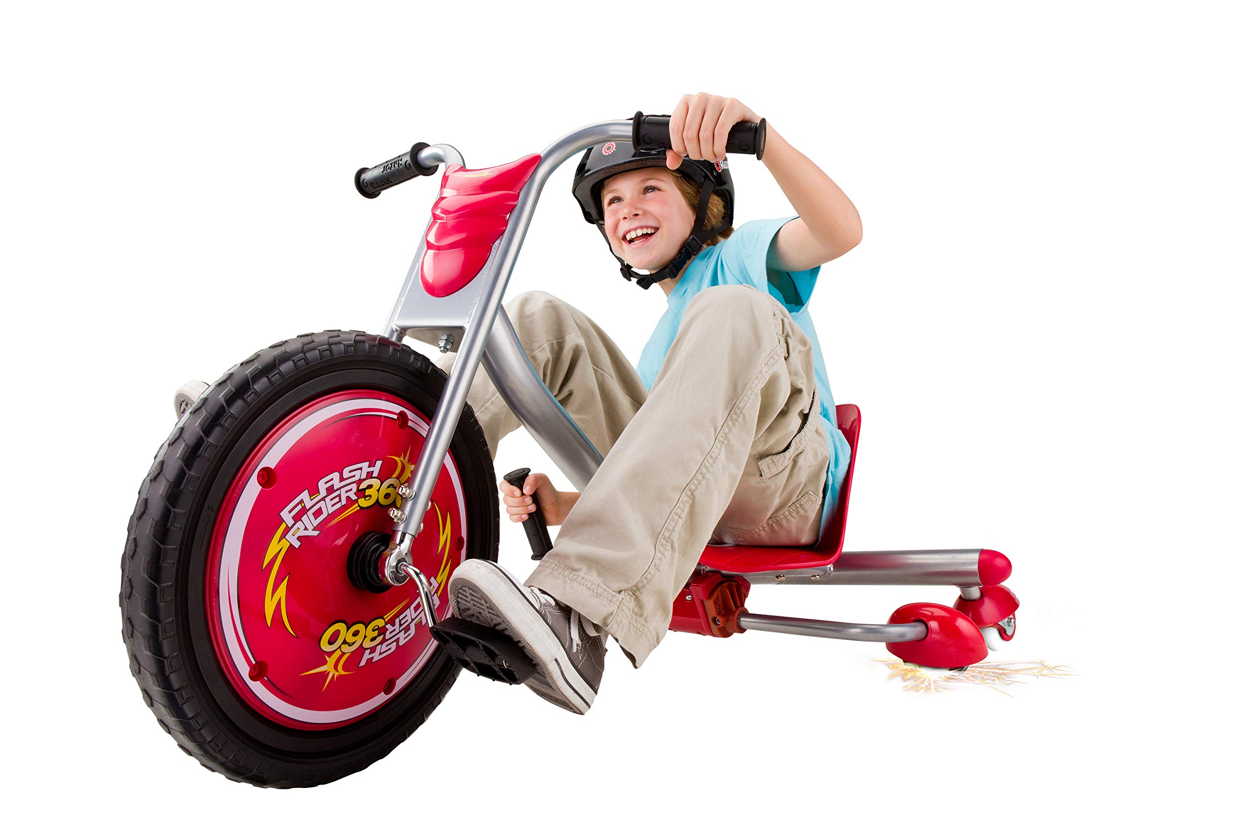 Razor 360 Caster Trike for Kids Ages 6+ - Lightweight MX Style Handlebars, Replaceable Spark Cartridges, Supports Riders Up to 160 lbs - Perfect for Outdoor Play, Backyard Fun, and Neighborhood Riding