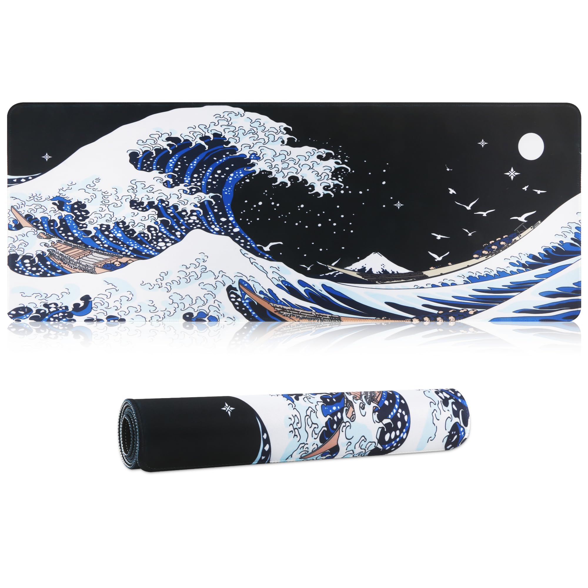 Premium XXL Gaming Mouse Pad 800x300mm - Ultra Smooth Surface, Anti-Slip Rubber Base - Extra Large Keyboard & Mouse Mat for PC, Mac, Laptop - Perfect for Gaming, Office Work & Graphic Design