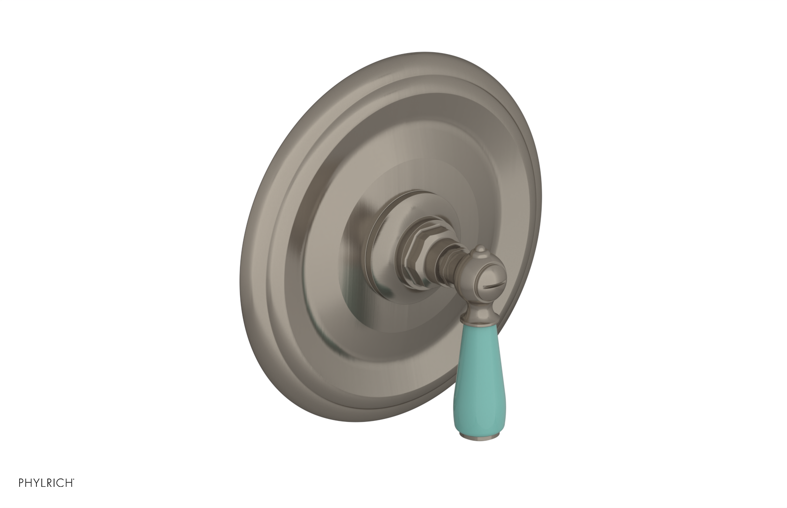 Jamestown Pressure Balance Shower Plate & Handle Trim with Turquoise Accents - 4