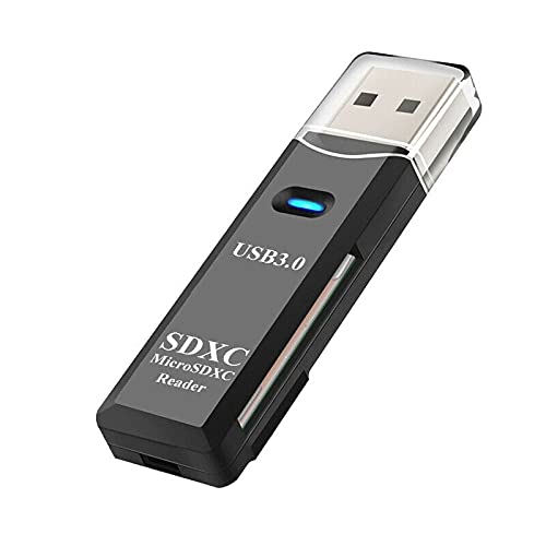 High-Speed USB 3.0 2-in-1 Memory Card Reader Adapter - Compatible with Micro SD, SDXC, TF & T-Flash Cards - Perfect for Photography, Data Transfer & Backup Storage