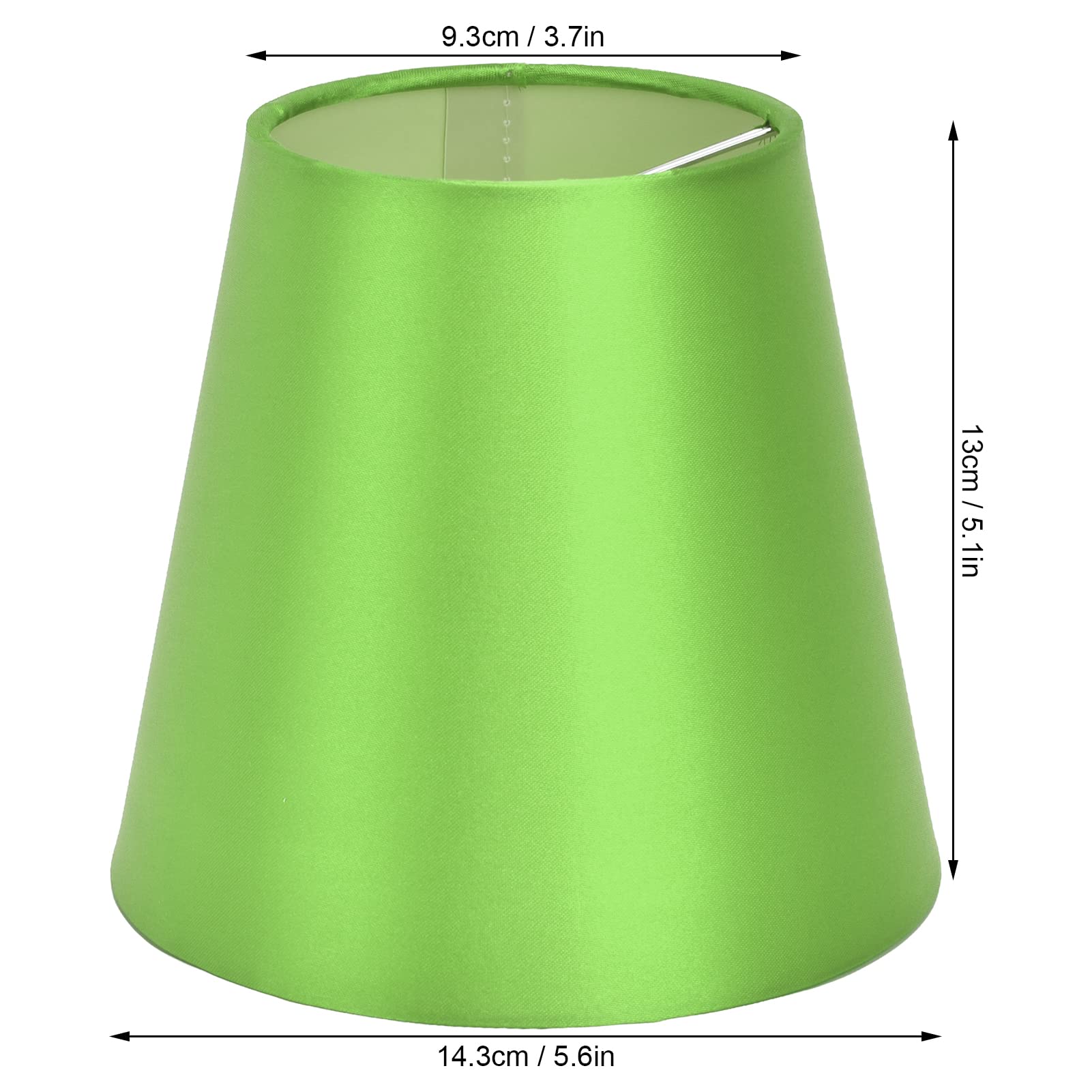6PCS Green Fabric Lamp Shades for E14 Bulb - Ceiling, Table, Wall & Chandelier Lighting - Perfect for Bedroom, Living Room & Dining Room Decor