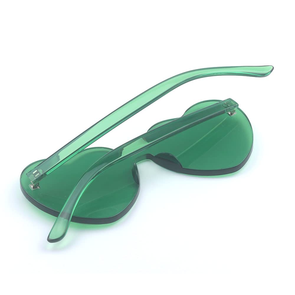 Heart Shaped Sunglasses for Women - Trendy Rimless Cat Eye Sunglasses with UV Protection - Perfect for Beach, Pool Party & Summer Vacation Accessories