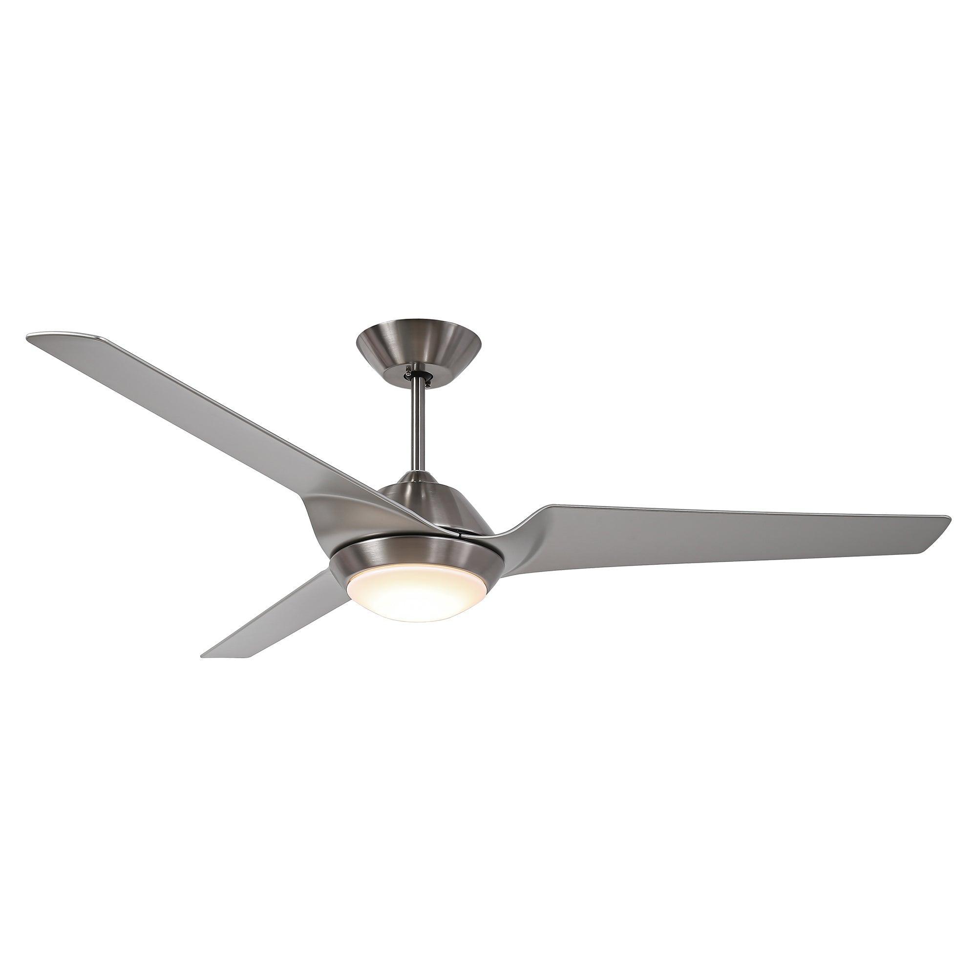 60 DC Motor 3 Blade Wall Mount Ceiling Fan with LED Light - Energy Efficient Quiet Operation for Bedroom, Living Room & Office