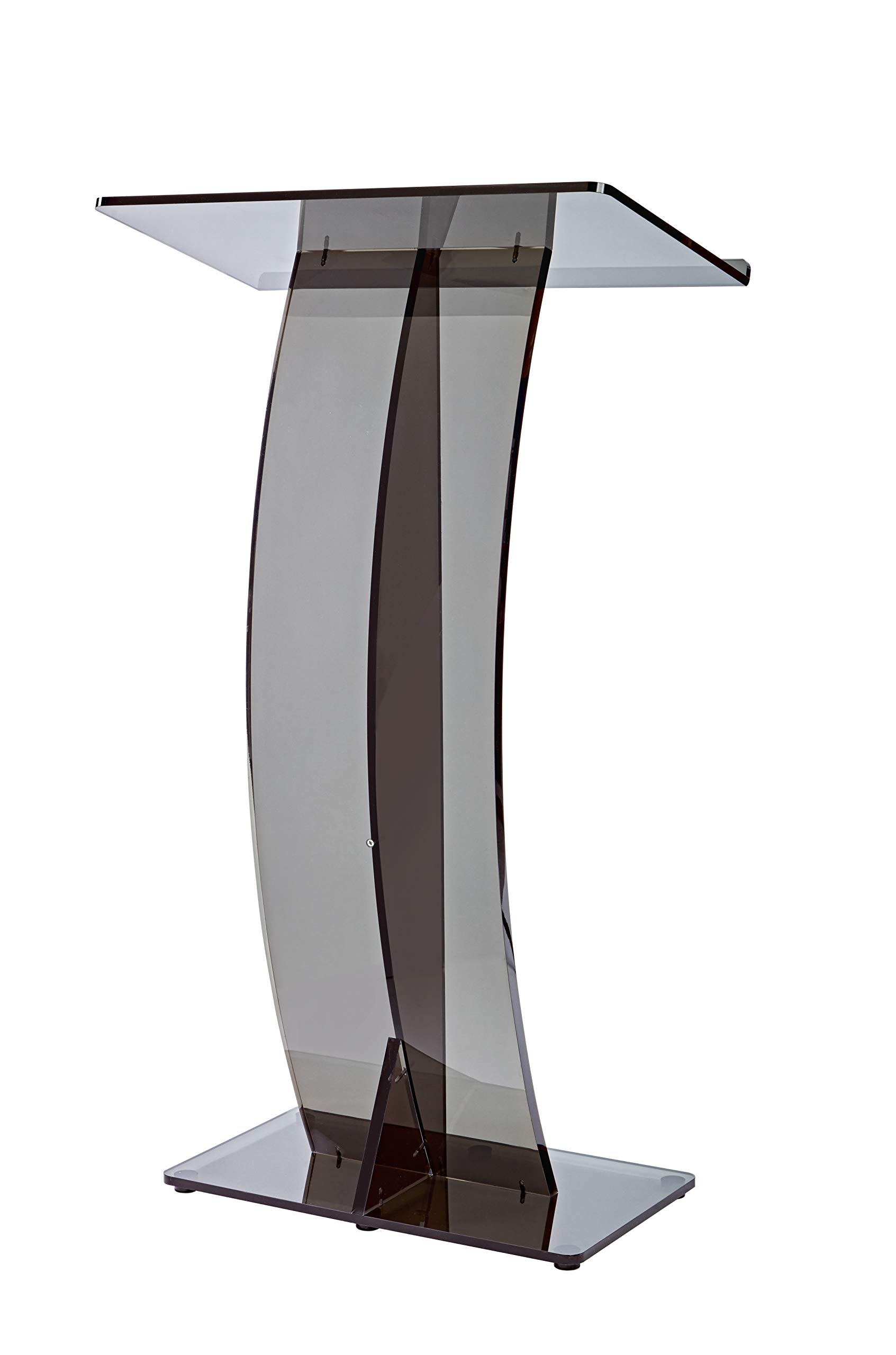AdirOffice Black Acrylic Podium Stand - Premium Church Pulpit, Wedding Lectern & Presentation Podium for Events, Speeches & Ceremonies