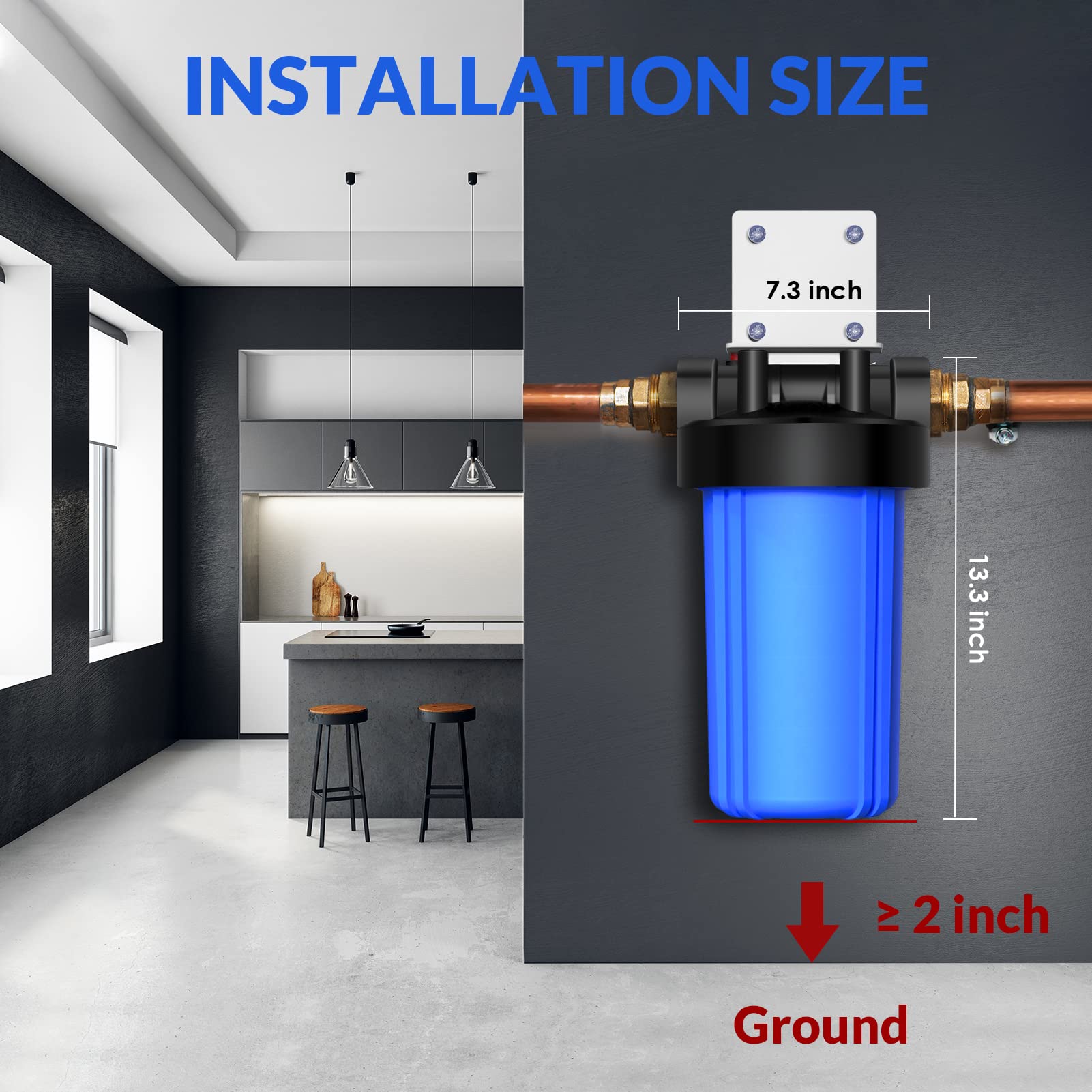 SimPure DB10P Whole House Water Filtration System - 10