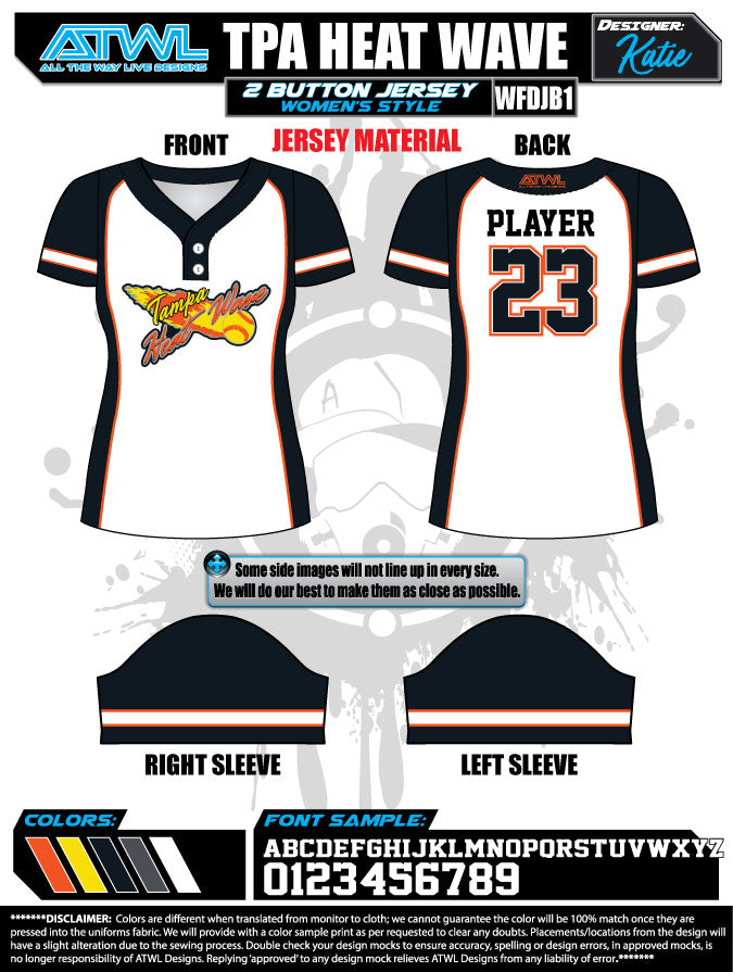 Heatwave 2-Button 10U Youth Baseball Jerseys for Game Day - Perfect for Little League Tournaments & Team Uniforms