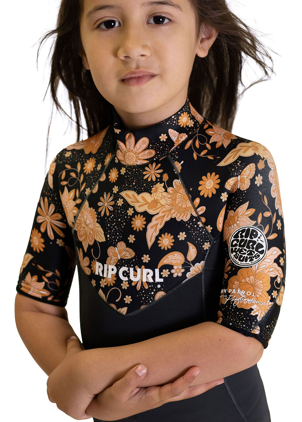 Rip Curl Girls Dawn Patrol BZ 2mm Short Sleeve Spring Wetsuit for Kids - Perfect for Surfing, Swimming & Water Sports
