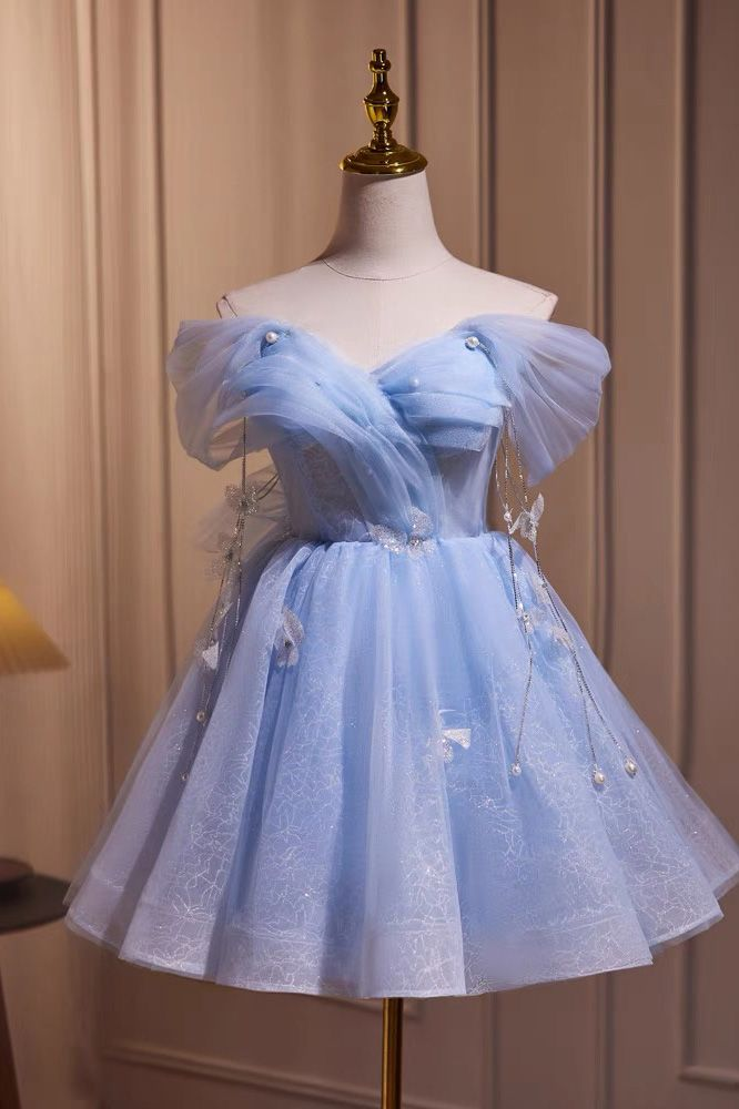 Off The Shoulder Short Homecoming Dress Sweet Birthday Dress J3705 - Elegant Floral Print Party Gown for Prom, Cocktail, Date Night & Special Occasions