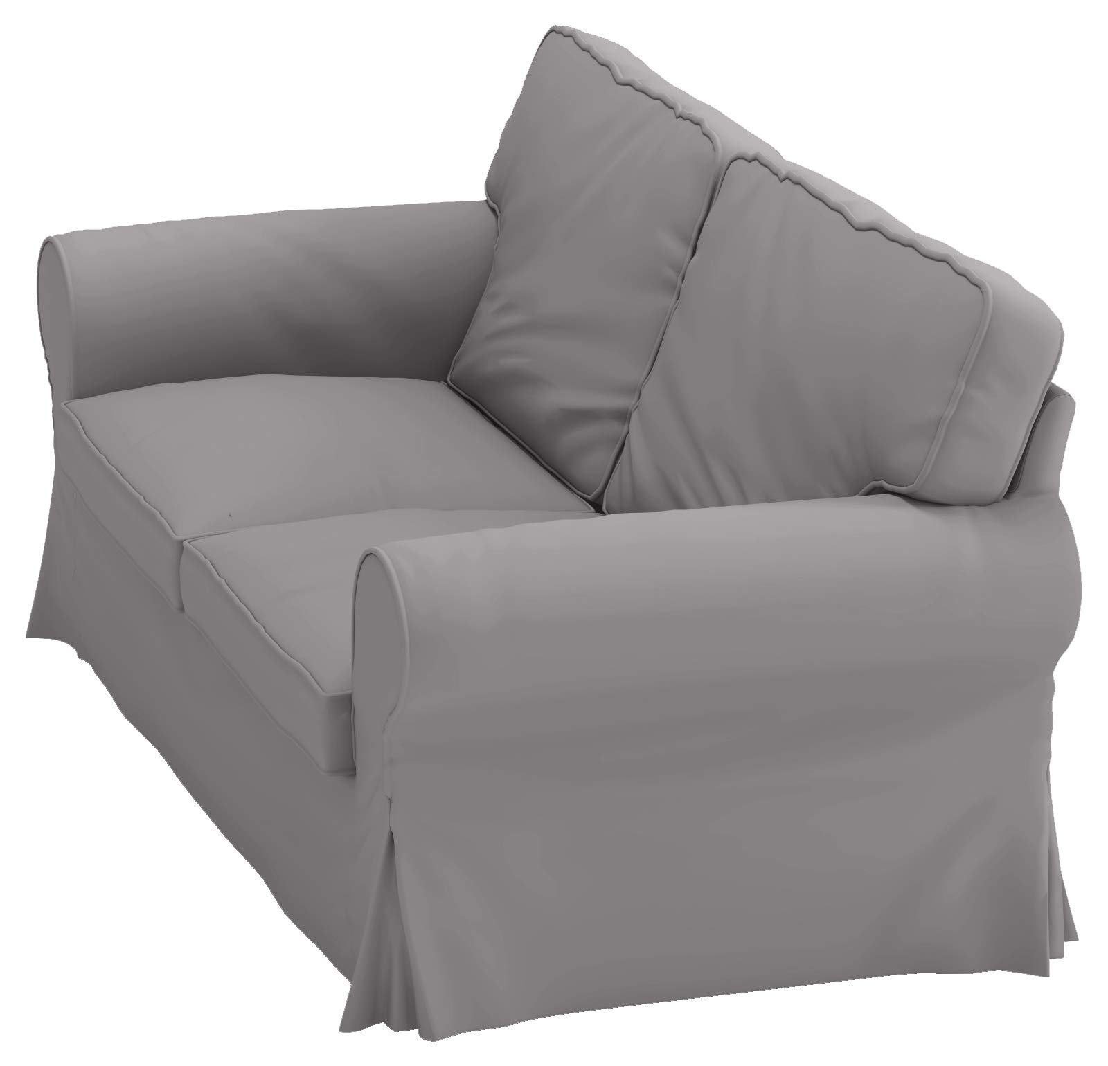 Durable Cotton Ektorp Loveseat Cover Replacement - Custom Fit for IKEA Ektorp Sofa Slipcover (Light Gray) | Perfect for Living Room, Bedroom & Home Decor Protection