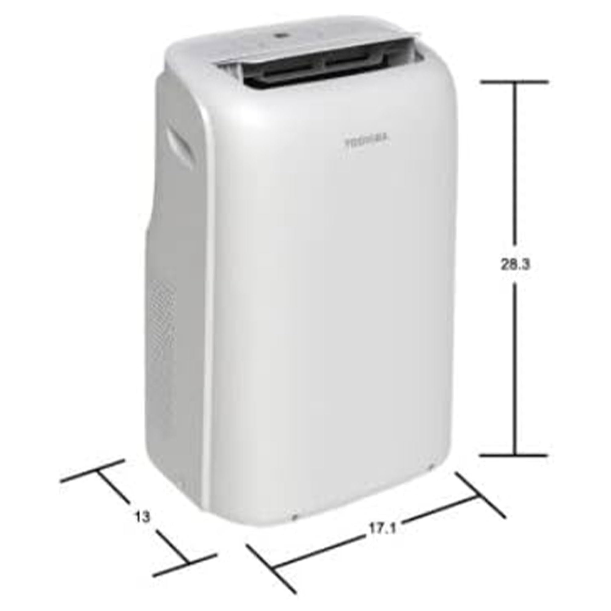 Refurbished Toshiba 8,000 BTU 115V Portable AC Unit - Cools Rooms Up to 250 Sq Ft | Perfect for Bedrooms, Small Offices & Apartments