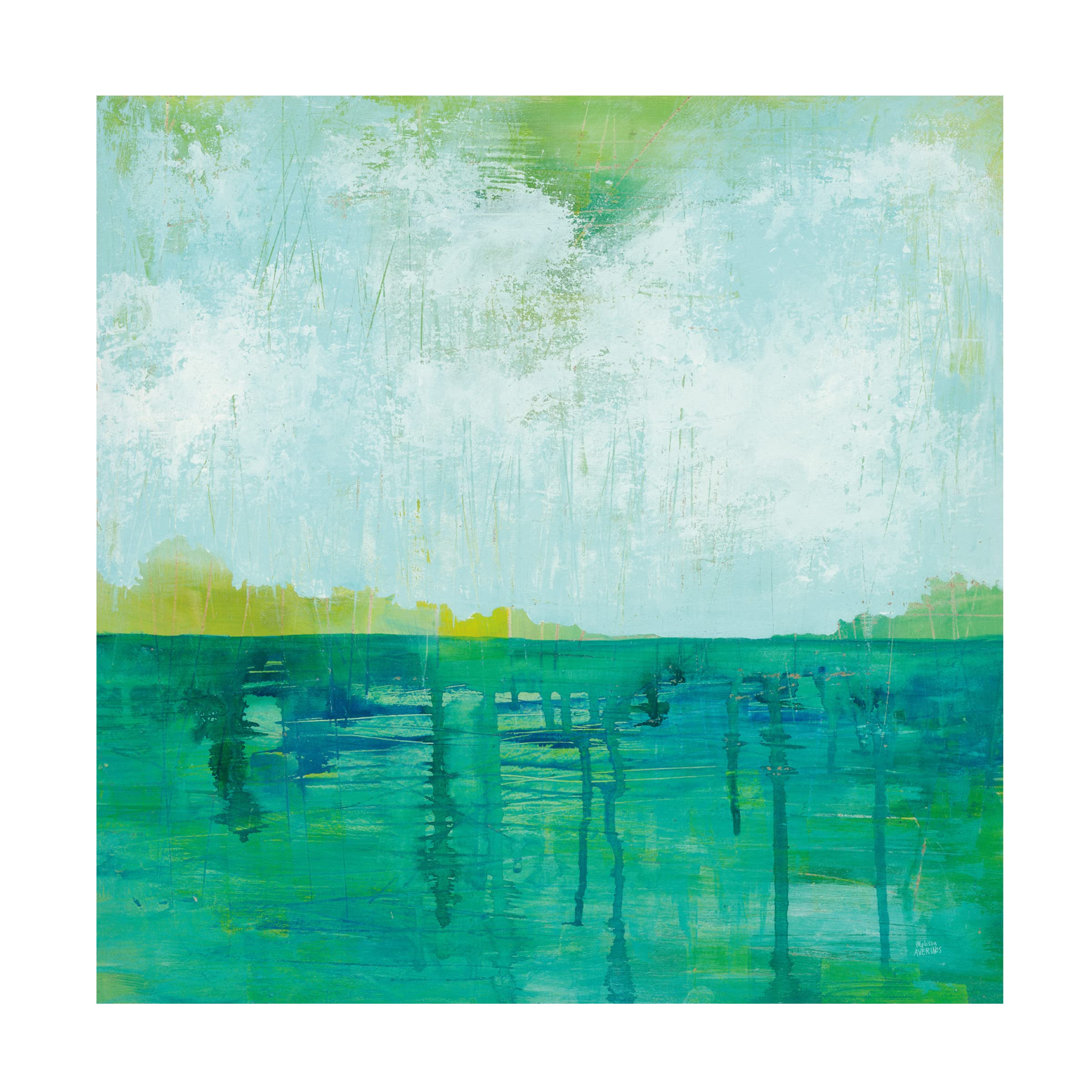 Trademark Fine Art 'To the Shore' Canvas Wall Art by Melissa Averinos - Coastal Beach Decor for Living Room, Bedroom & Office