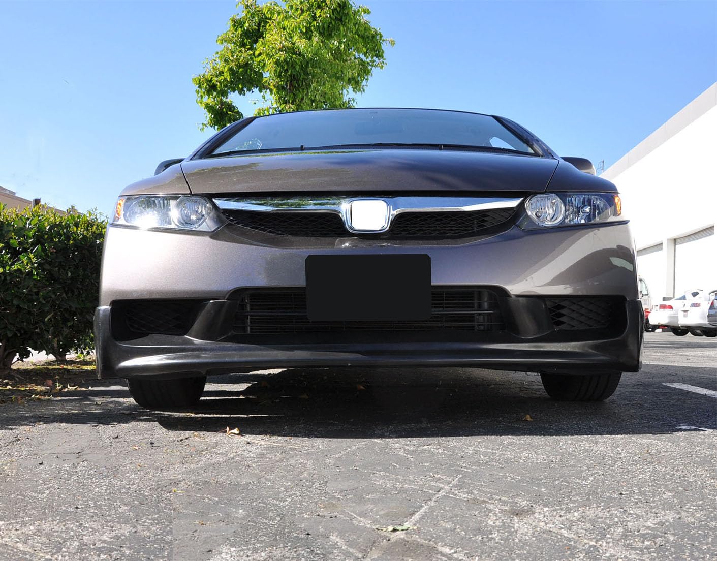 IKON MOTORSPORTS JDM Style Black PU Front Bumper Lip Spoiler Body Kit - Compatible with 2009-2011 Honda Civic 4Dr Sedan | Enhances Aerodynamics & Sporty Look | Perfect for Car Enthusiasts & Street Racing Style Upgrades
