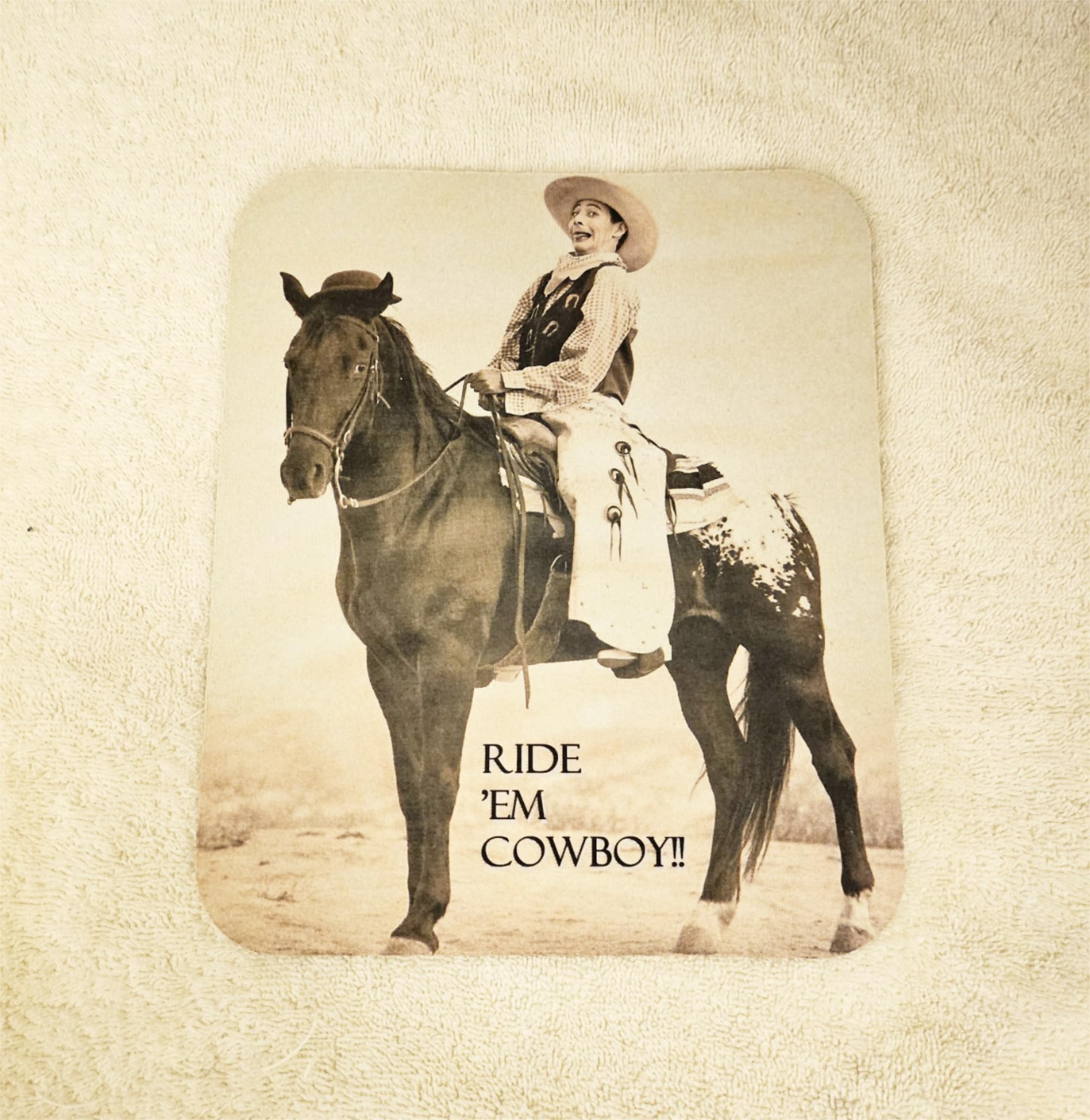 Pee Wee Herman Ride Em Cowboy Mouse Pad - Non-Slip Gaming Mouse Mat for PC & Laptop - Perfect for Office, Gaming & Home Use