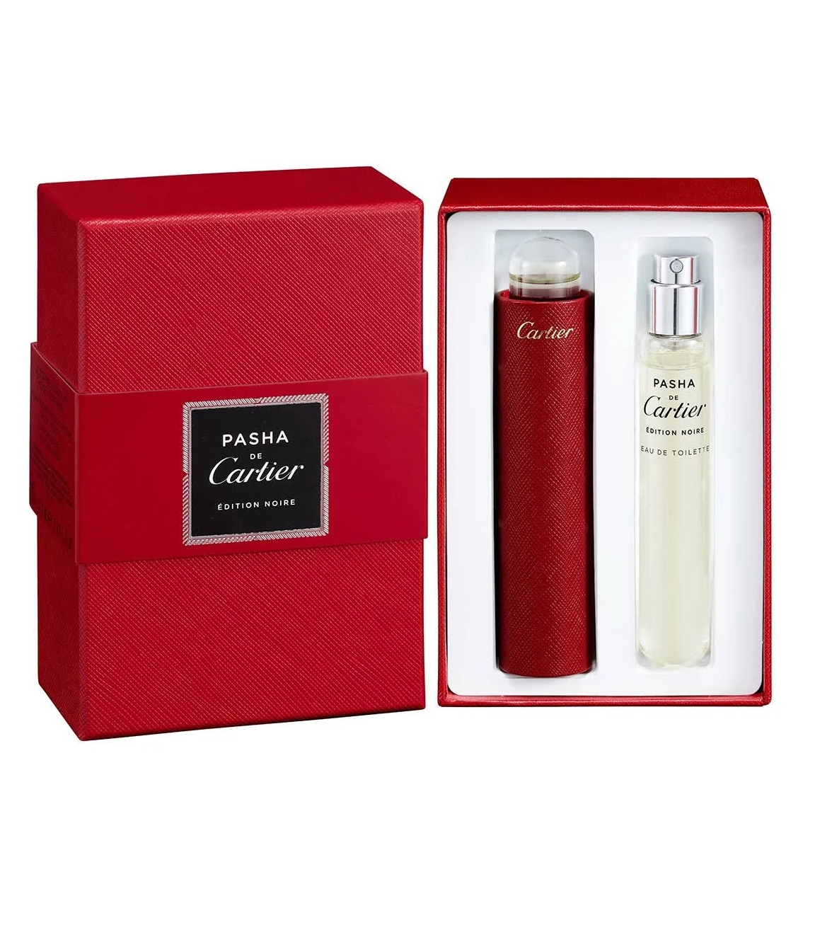 Cartier Pasha De Cartier Edition Noire Men's Travel Gift Set - 2 x 15ml EDT Spray for Men | Luxury Fragrance Set for Business Travel & Special Occasions