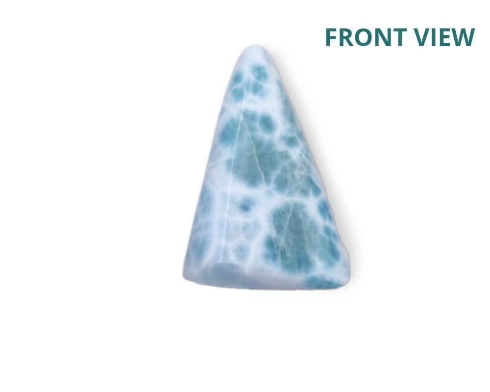 Genuine Polished Larimar Gemstone Cabochon for Jewelry Making - Perfect for Wire Wrapping, Pendants & DIY Craft Projects