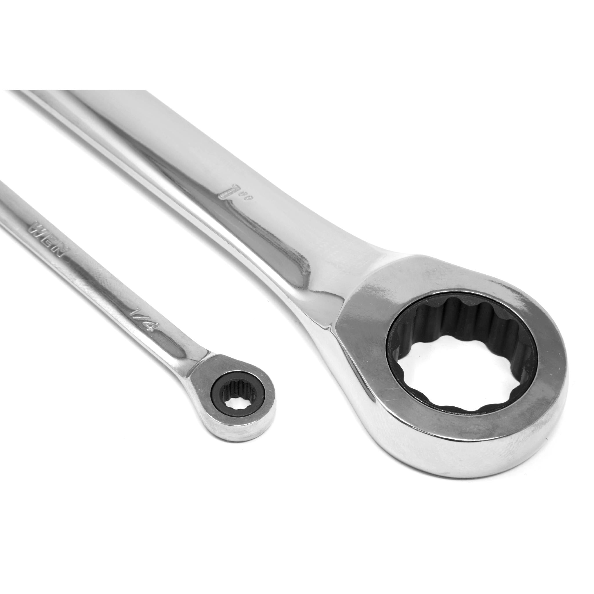 WEN WR131A 13-Piece Professional Grade Ratcheting SAE Combination Wrench Set with Storage Rack - Perfect for Automotive Repair, DIY Projects & Home Maintenance