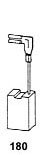 Milwaukee AGV20-180 Carbon Brushes Replacement with Cable & Connector - Compatible with Milwaukee AGV20-180 Power Tools - Fits Part Numbers 4.931.259.495 & 4.931.369.476 - Ideal for DIY Projects, Home Repairs, and Professional Construction Work