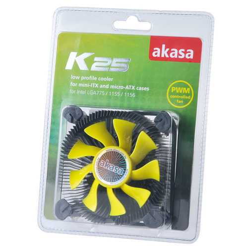 Akasa AK-CC7118HP01 CPU Cooler - High Performance Cooling Fan & Heatsink for Intel LGA775/1155/1156 Sockets - Perfect for Gaming PCs & Workstations