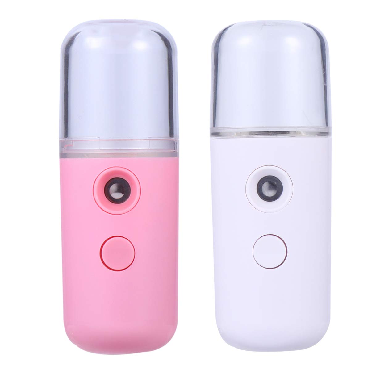 2-Pack Mini Humidifier & Facial Steamer - Portable Air Humidifier with Aromatherapy Diffuser, Mist Sprayer for Skin Care & Moisturizing - Perfect for Home, Office, Travel & Spa Relaxation