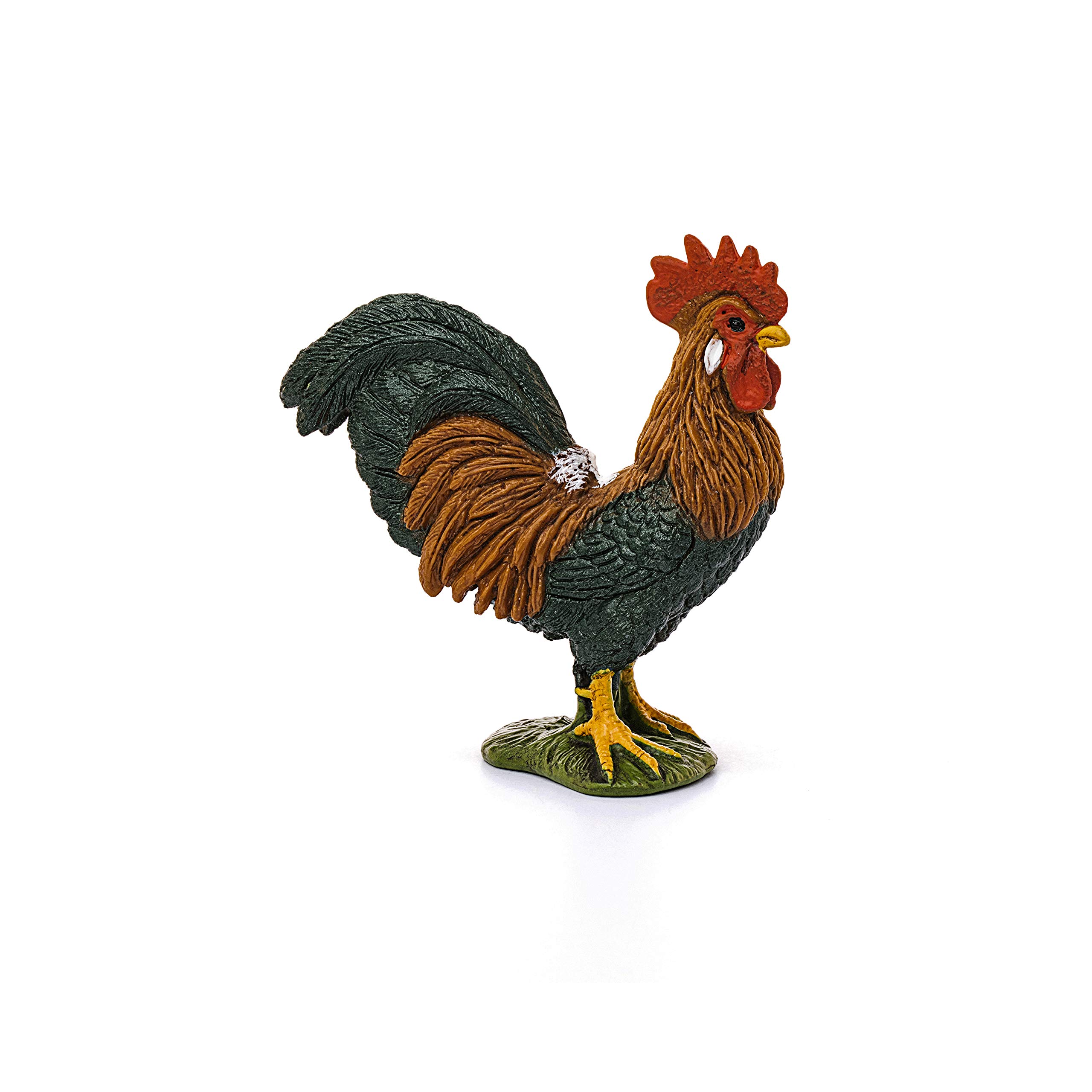 Schleich Farm World Rooster Toy Figurine - Realistic Farm Animal Toys for Boys & Girls Ages 3+ | Educational Barnyard Playset for Kids, Farmhouse Pretend Play & Collectible Bird Figures