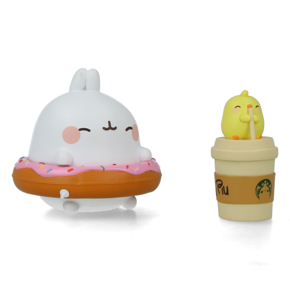 Molang Yummies Series Display Set - 6pcs Kawaii Plush Toys for Anime Fans | Perfect for Bedroom Decor, Gift Giving & Anime Collections