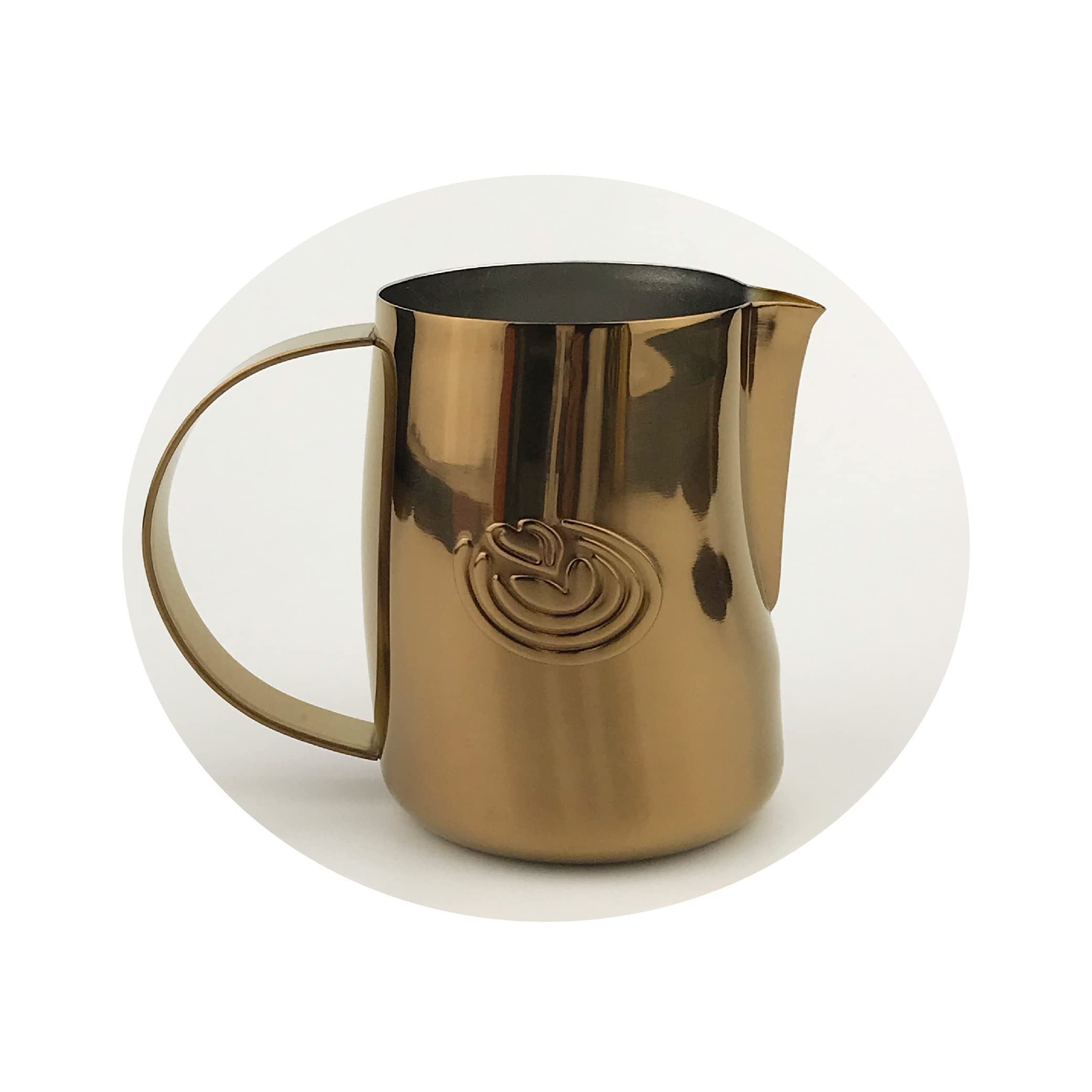 Professional Barista Swag Curved Body Coffee Milk Frothing Pitcher 500ml - Mirror Rose Gold for Espresso Machines, Latte Art & Cappuccino Making - Perfect for Home Baristas & Coffee Shops