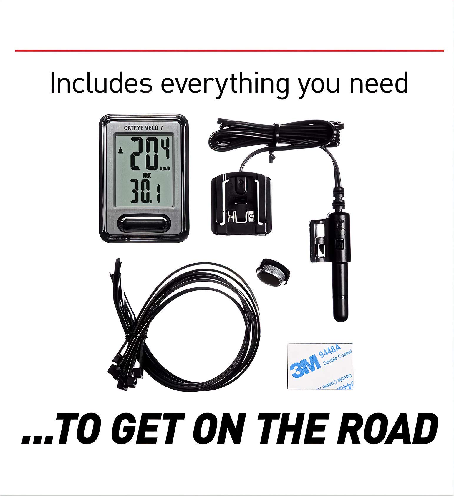 CatEye Velo 7 Wireless Bike Computer - 2.17