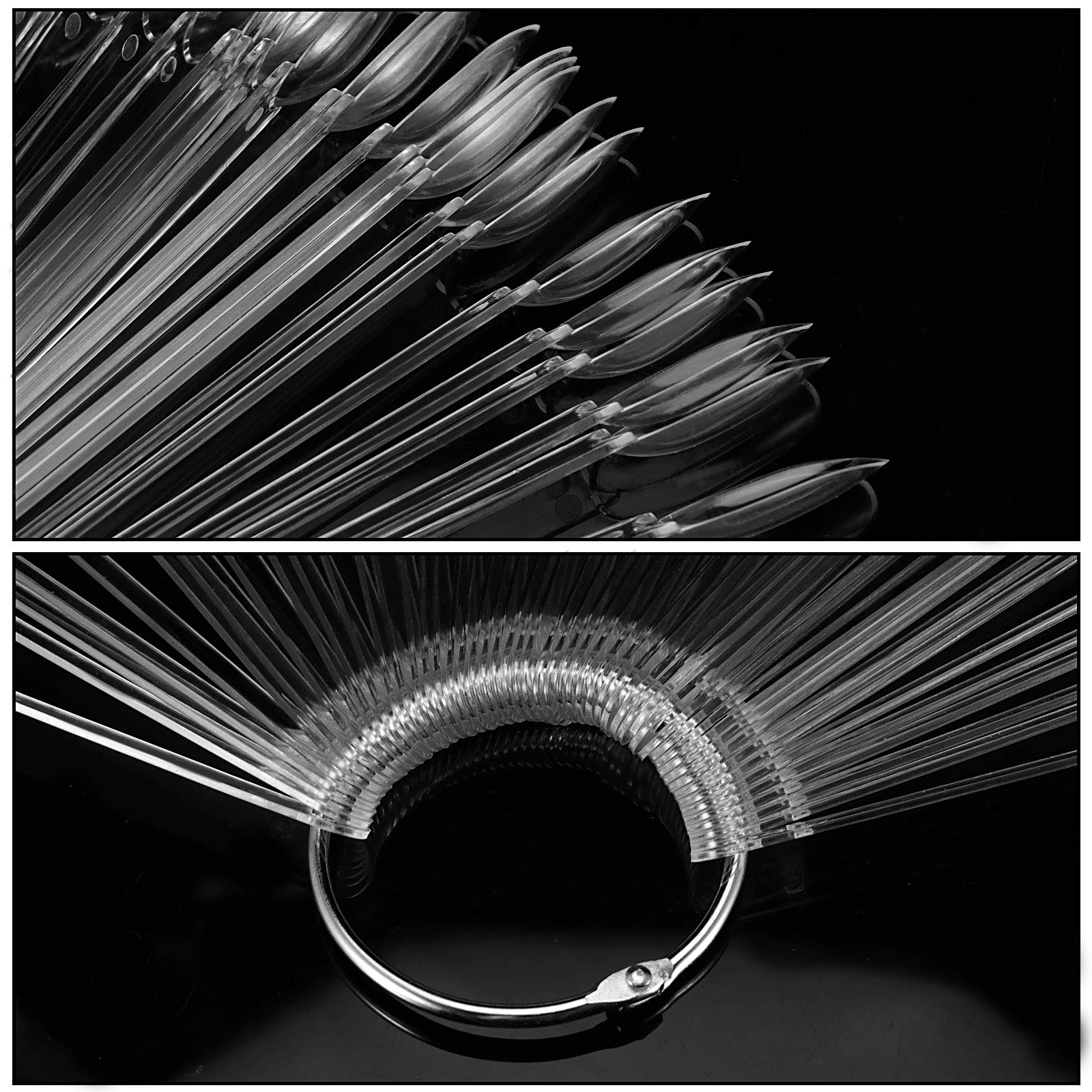 ZOENHOU 150PCS Clear Plastic Nail Sticks for Nail Polish Display & Practice - Professional Nail Art Sample Sticks for Salon, Home DIY Manicure & Nail Art Training