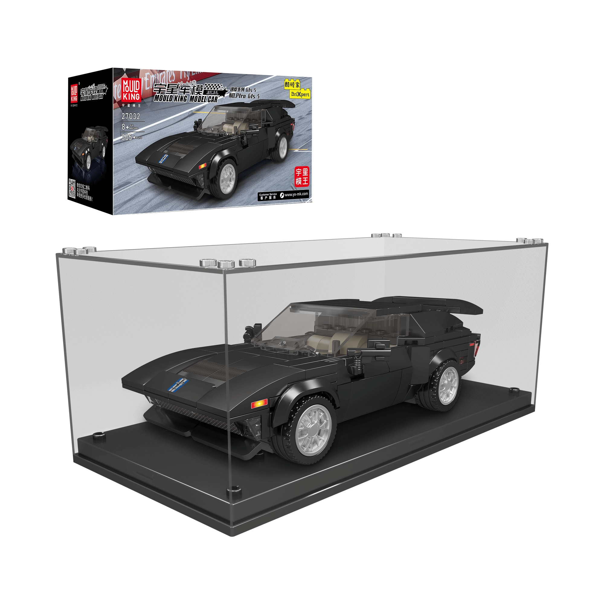 Mould King 27032 GTS 5 Sports Car Model Kit - 305 PCS Building Blocks for Adults & Teens | Perfect for DIY Projects, Car Enthusiasts, and Home Decoration