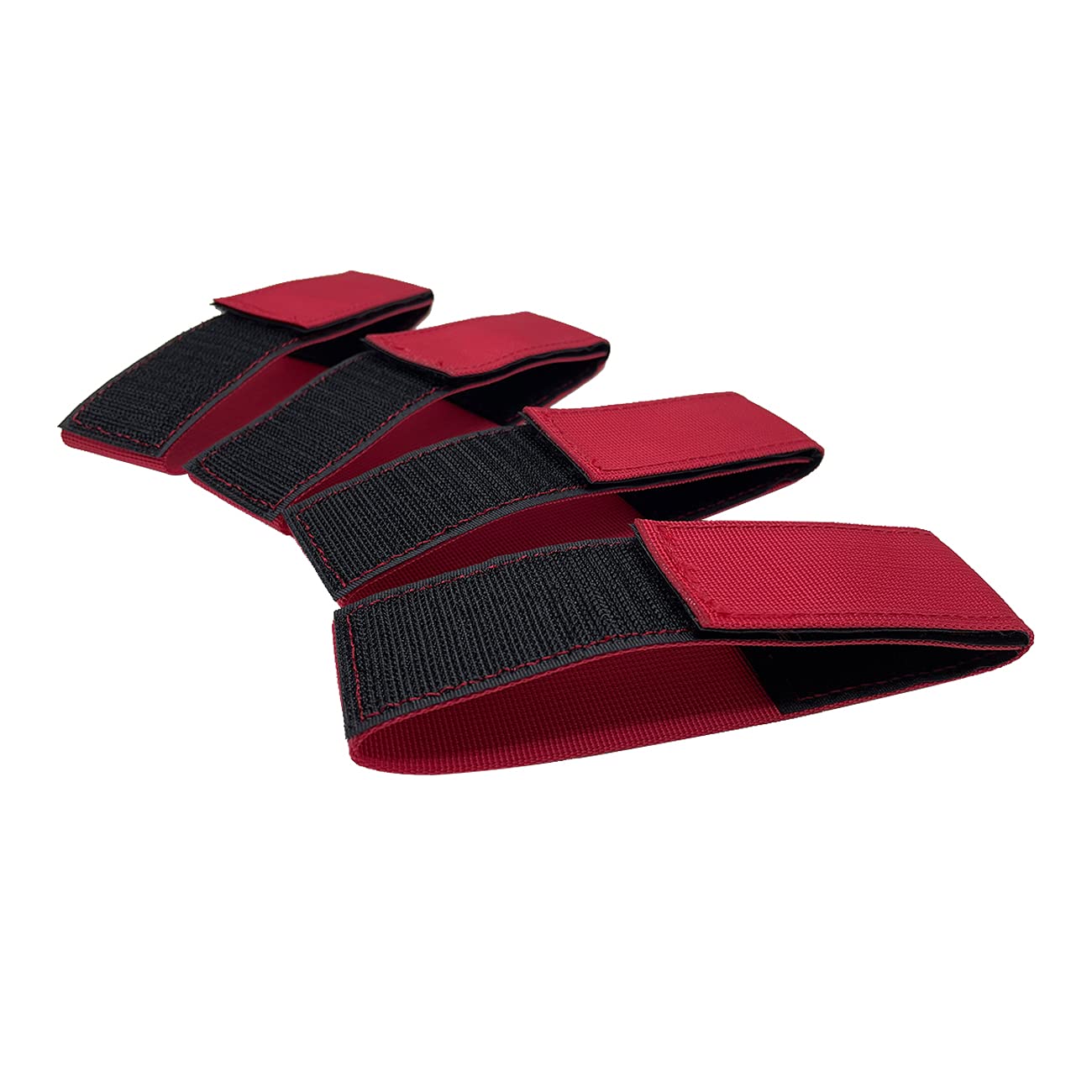 Heavy Duty Jeep Soft Top Tie Down Straps & Rear Window Roll Up Straps for Wrangler JK JKU JL JLU - Red (4 Pack) | Secure Storage & Off-Road Adventure Accessories