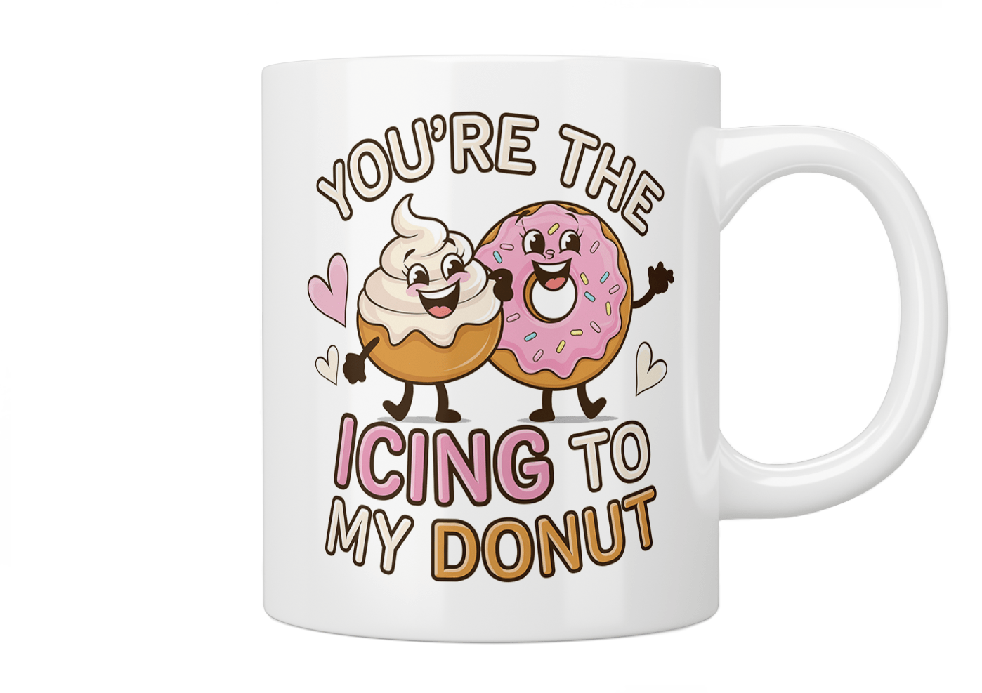 You're The Icing To My Donut Mug - Funny Coffee Cup for Donut Lovers - Perfect Gift for Birthday, Anniversary & Valentine's Day - Ideal for Coffee, Tea & Hot Chocolate at Home or Office