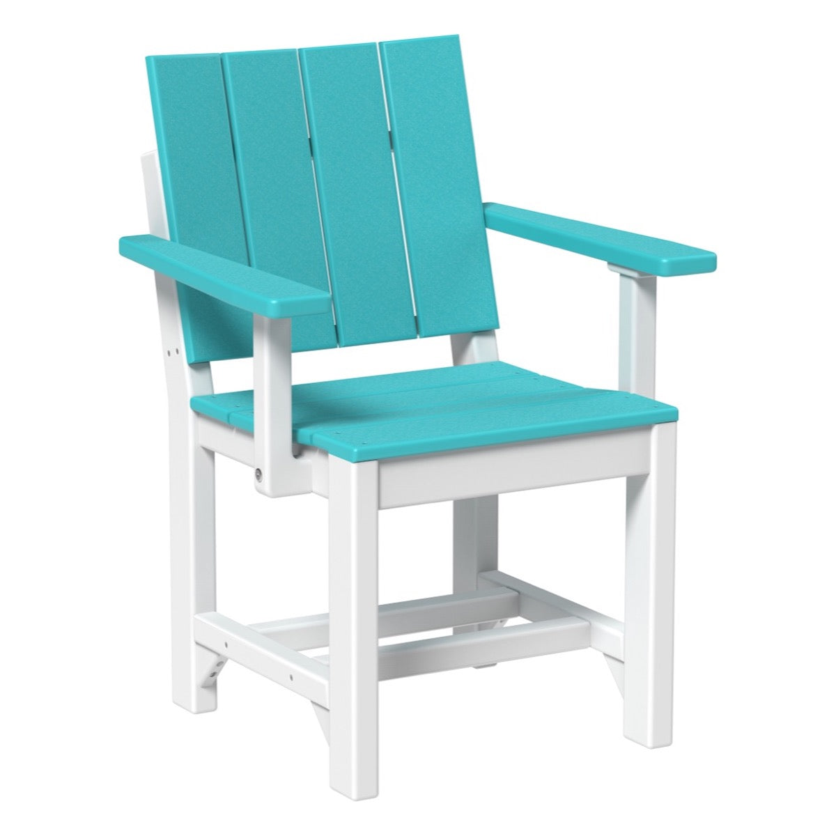 LuxCraft Urban Arm Chair - Modern Dining Height Accent Chair for Kitchen, Breakfast Nook & Small Spaces - Comfortable Upholstered Seat with Wooden Legs