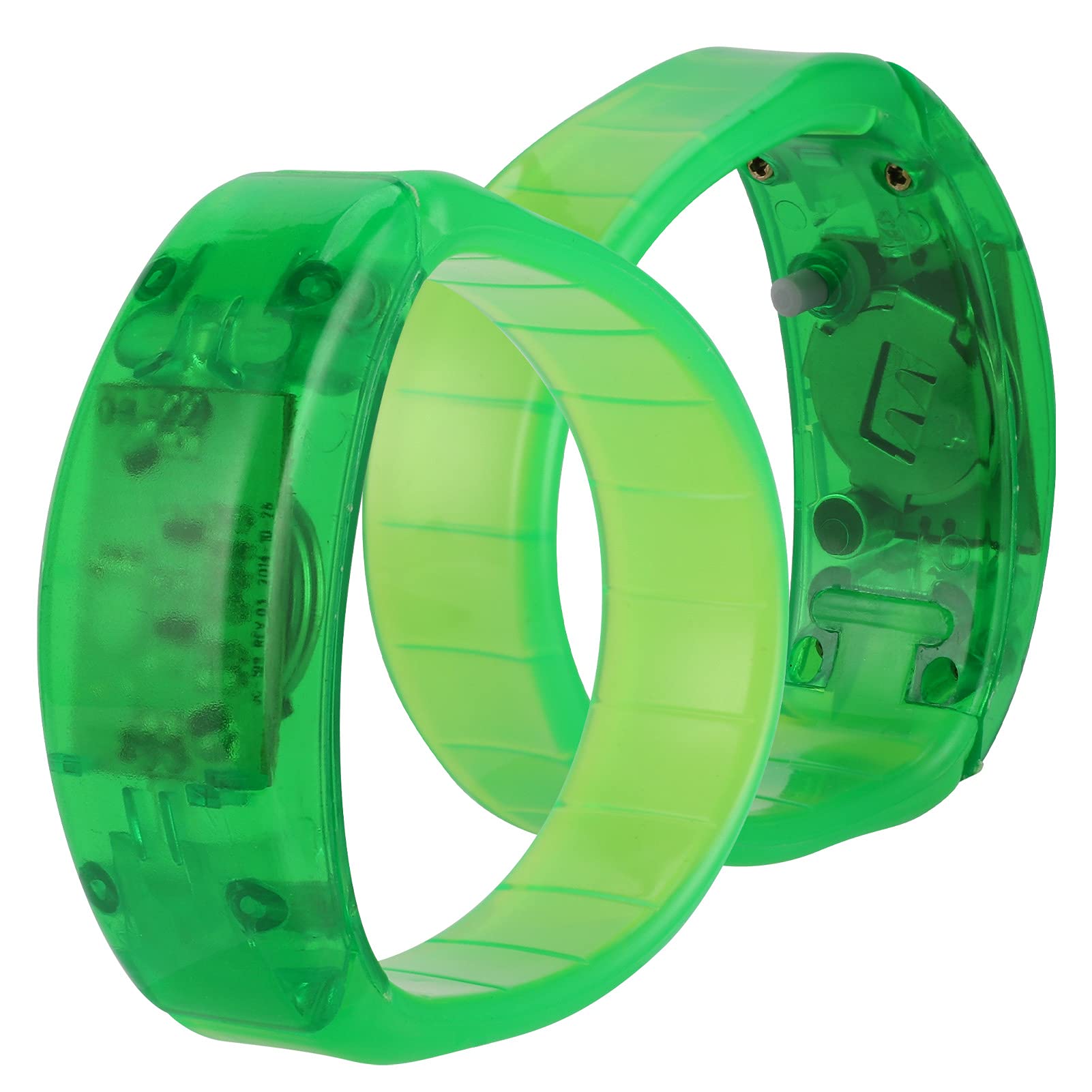 Voice Activated LED Bracelet - Flashing Wristband for Night Running, Concerts & Bars | Multi-Use, Easy to Clean | Green Glow Accessory for Music Festivals, Raves & Safety Visibility