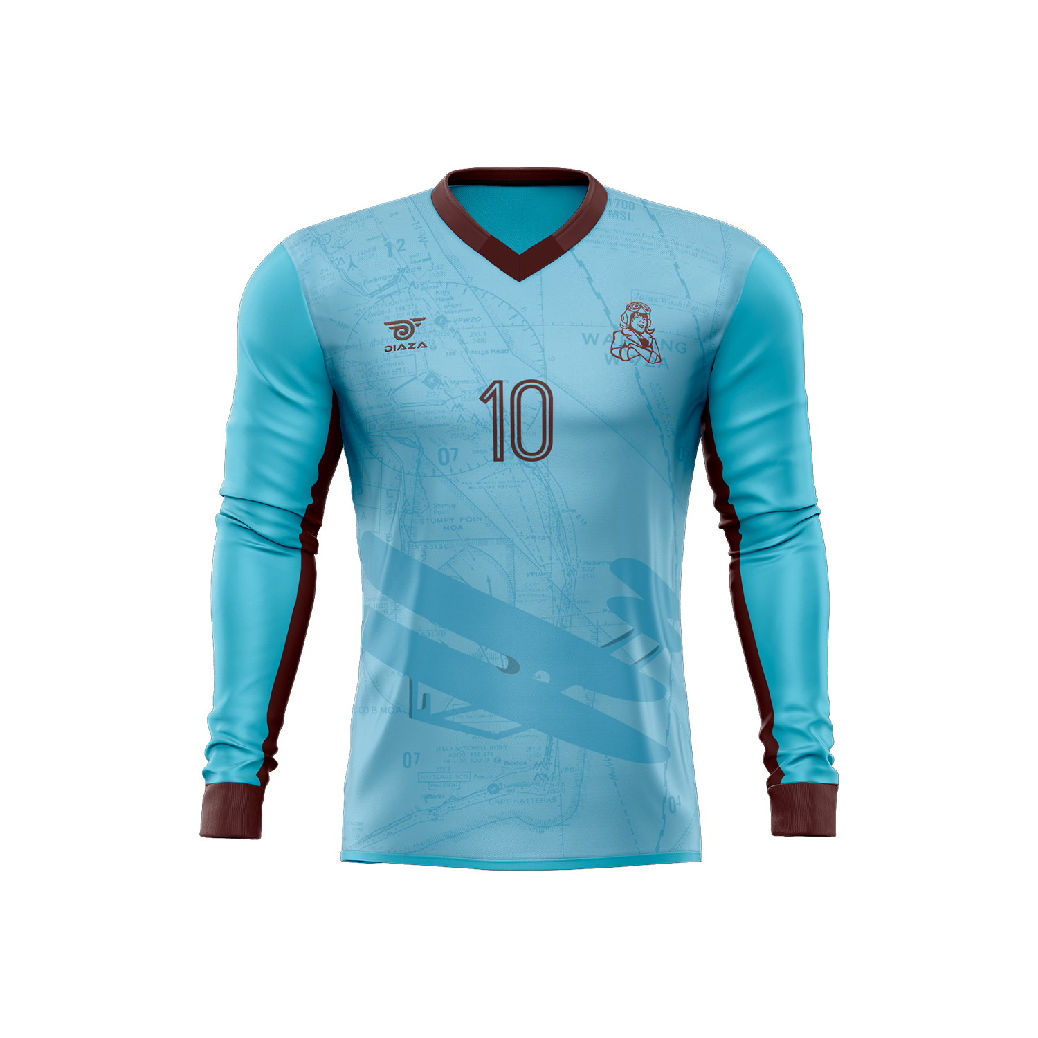 Charlotte Aviators Away Long Sleeve Jersey - Men's Baseball Uniform for Team Sports & Fan Apparel - Perfect for Games, Practice & Casual Wear