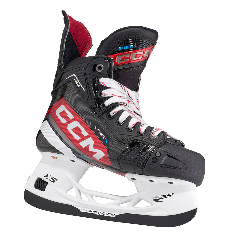 CCM Jetspeed Vibe 2023 Intermediate Ice Hockey Skates - Lightweight Performance Skates for Youth & Adult Players - Perfect for Rink Training & Competitive Games