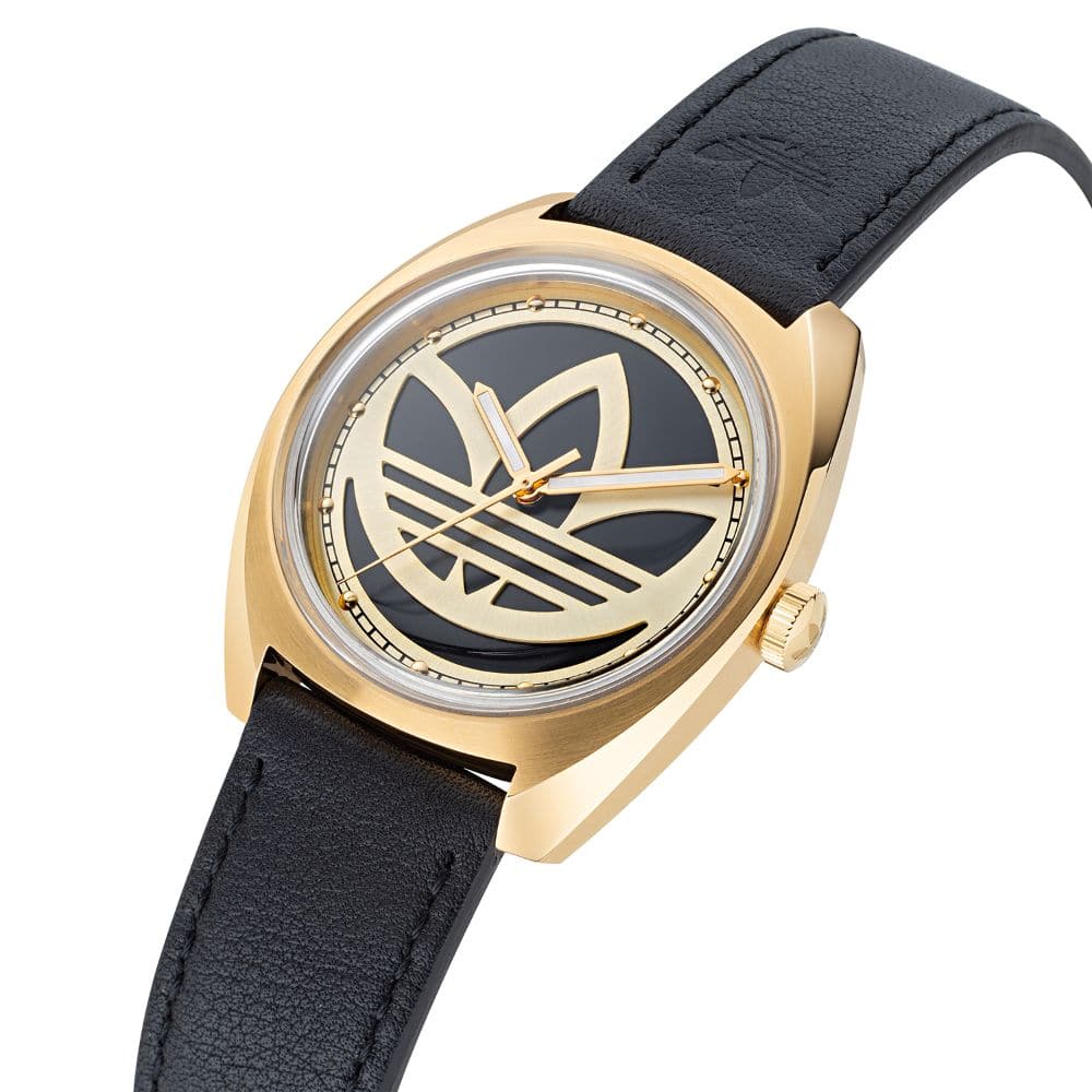 Adidas Edition One Black Leather Strap Unisex Watch AOFH22512 - Stylish Casual & Sports Watch for Men and Women - Perfect for Everyday Wear, Office & Outdoor Activities