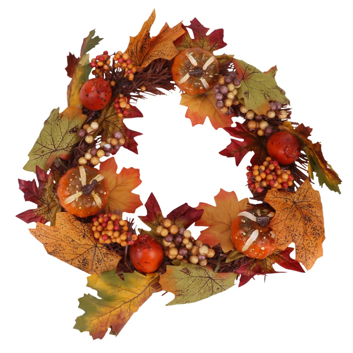 VOSAREA Halloween Maple Leaf Wreath - 14