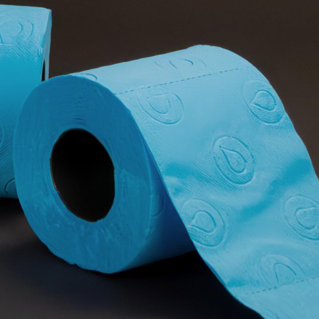 Premium Blue Toilet Paper Rolls - 6 Pack, Soft & Strong Bathroom Tissue for Home & Office Use - Ideal for Everyday Comfort and Guest Bathrooms