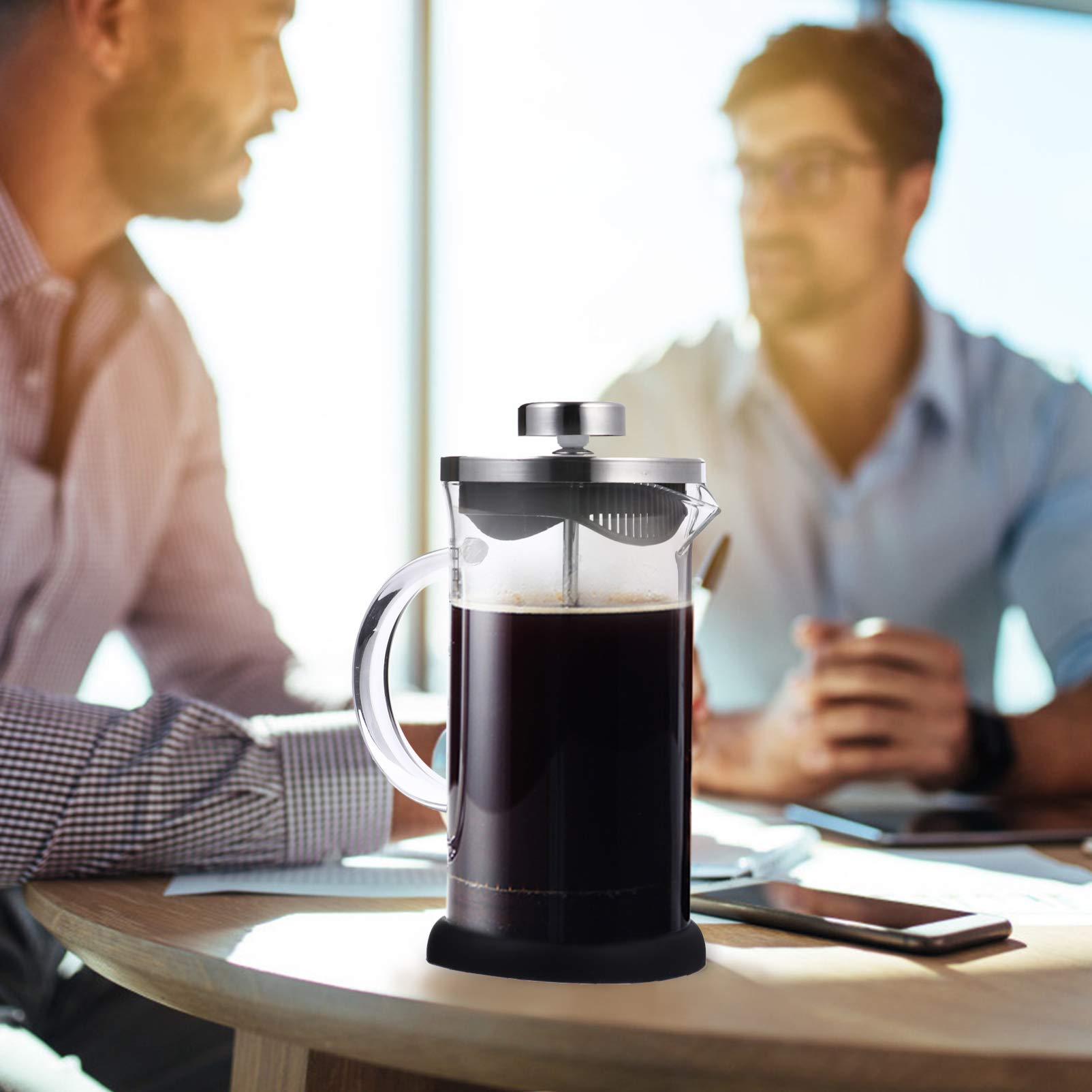 Hemoton 1-Piece Portable Espresso Maker - Stainless Steel Stovetop Coffee Pot with Glass Kettle for Manual Espresso & Tea Brewing | Perfect for Travel, Camping & Home Use