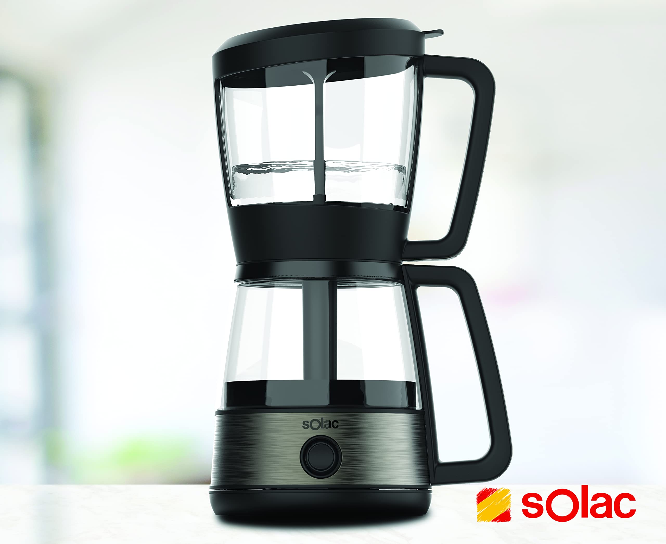 Premium 3-in-1 Siphon Coffee Maker & Tea Brewer with Vacuum Technology - 30oz Stainless Steel Water Boiler for Home, Office & Cafe Use