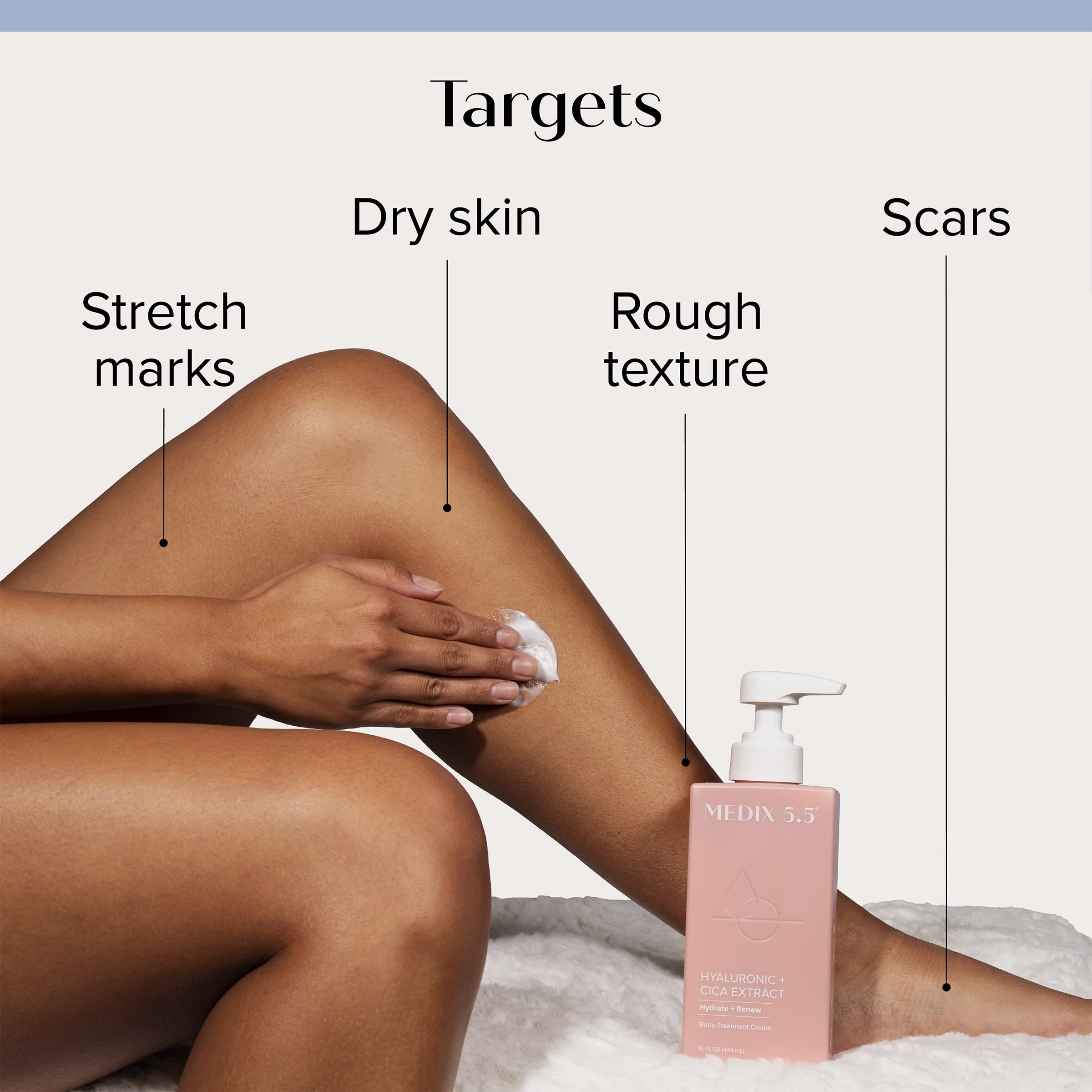Medix 5.5 Hyaluronic Acid Hydrating Body Cream & Glycolic Acid Exfoliating Body Wash Set - Moisturizing & Smoothing Skincare Duo for Dry Skin, Perfect for Daily Shower Routine & Post-Workout Care